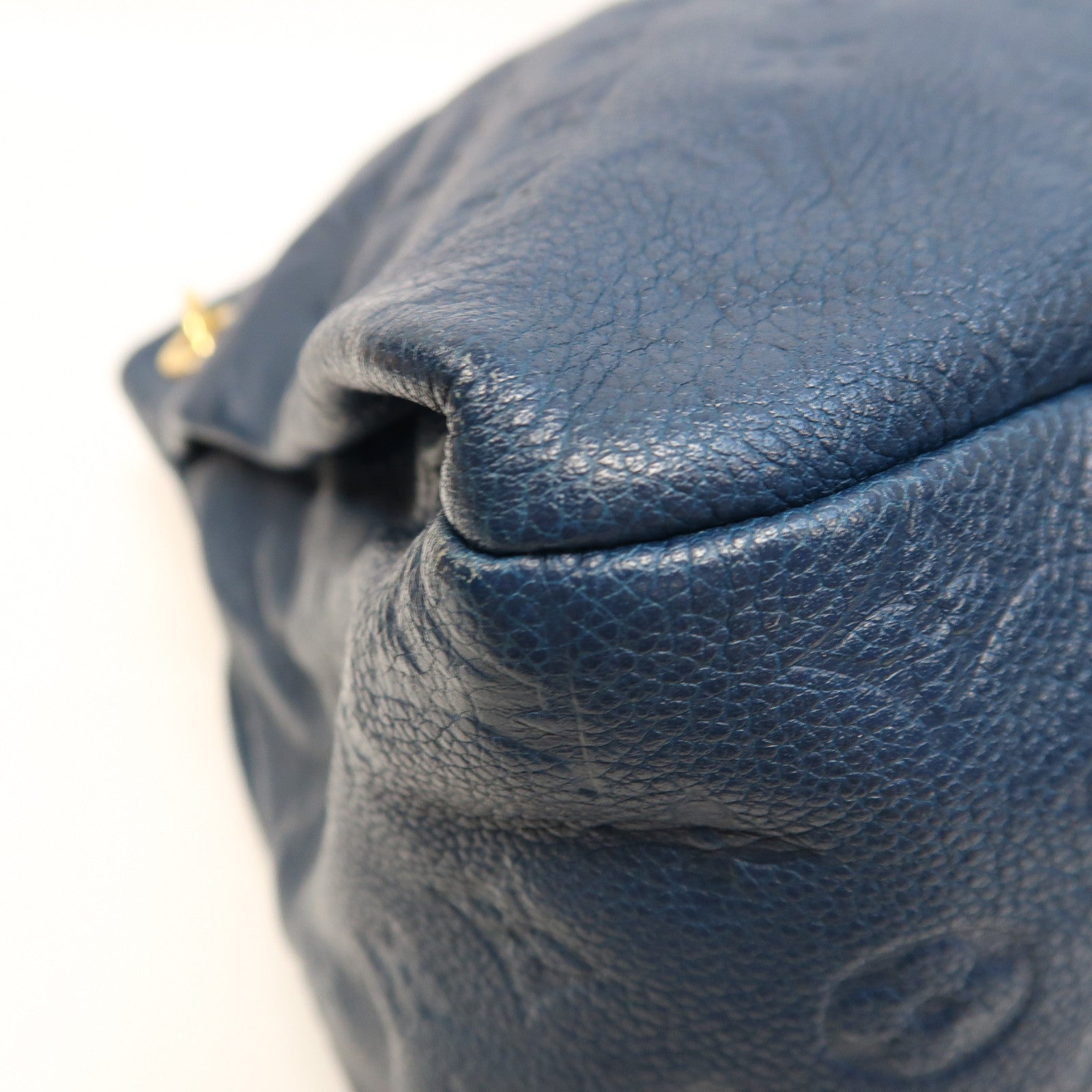 LOUIS VUITTON Monogram Empreinte Artsy MM金扣手挽袋藍色