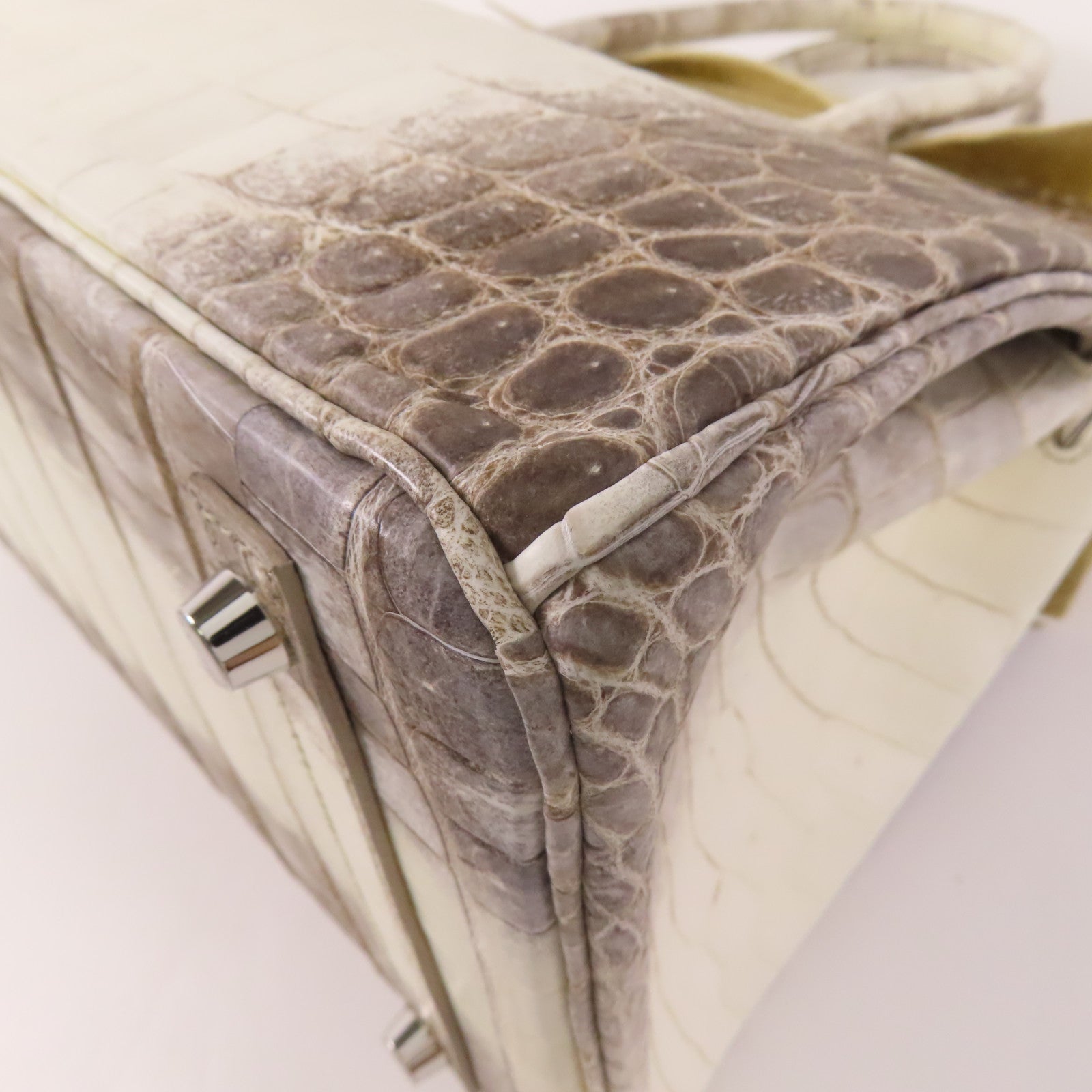 HERMES Niloticus Matt Birkin 30 Himalayan銀扣手挽袋