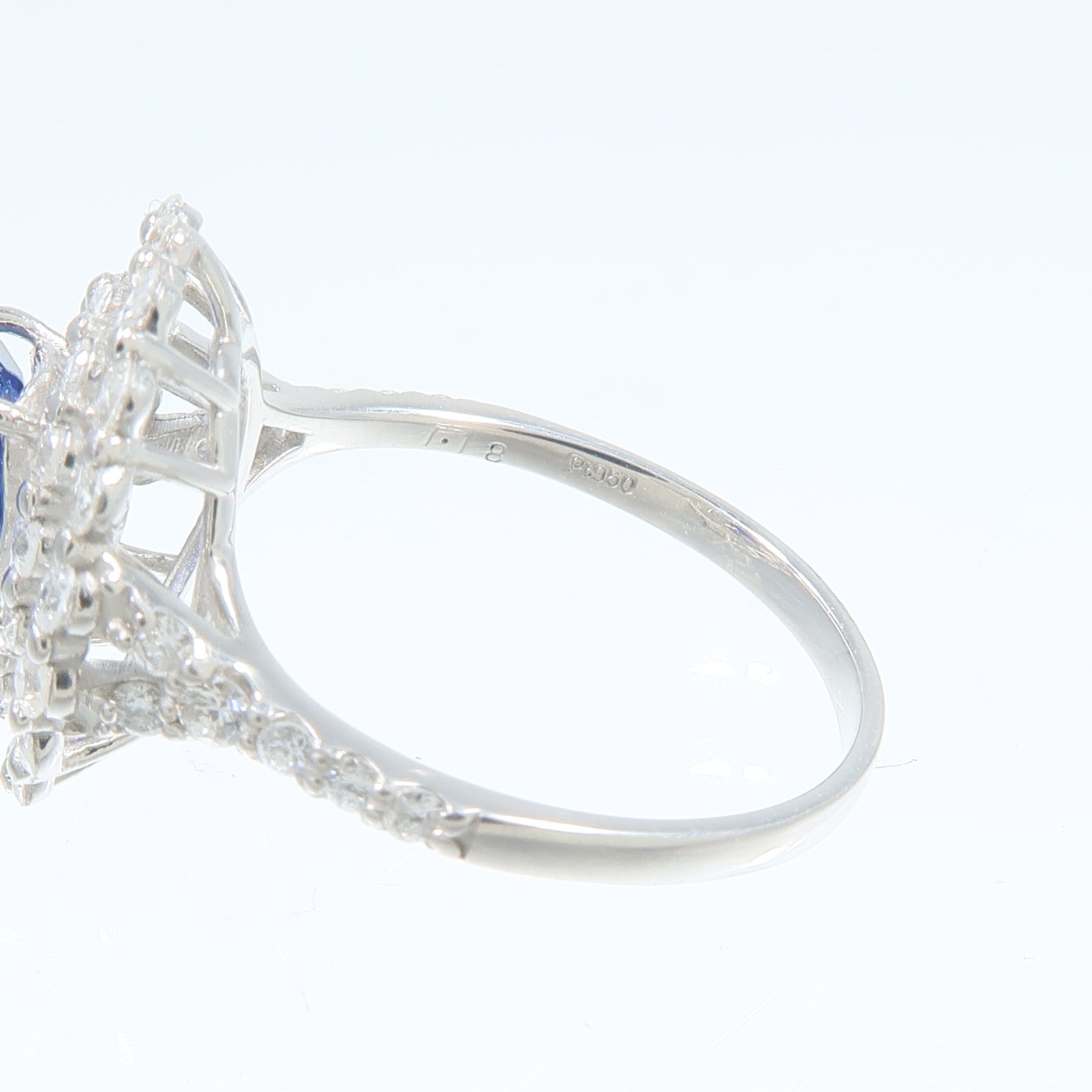 JEWELRY PT950鉑金Sapphire Diamond Ring藍寶石/鑽石戒指