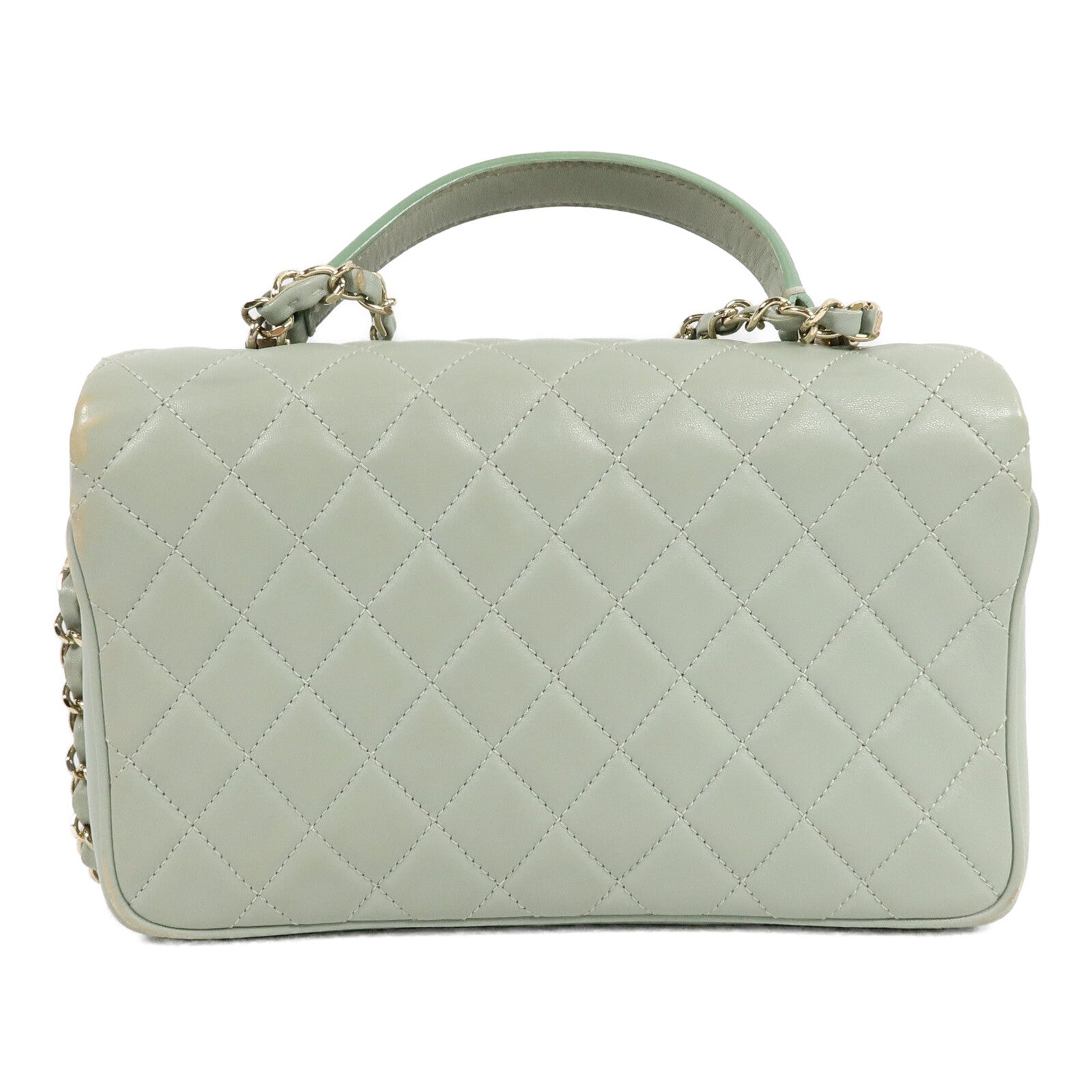 CHANEL 牛皮皮革Top Hander Flap Bag手挽肩背兩用袋
