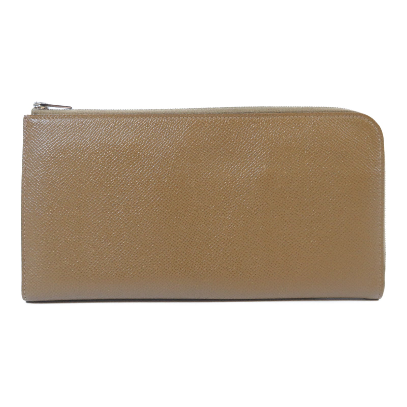HERMES 【激減優惠】Epsom皮革Pouch Long Wallet銀扣長錢包啡色/藍色
