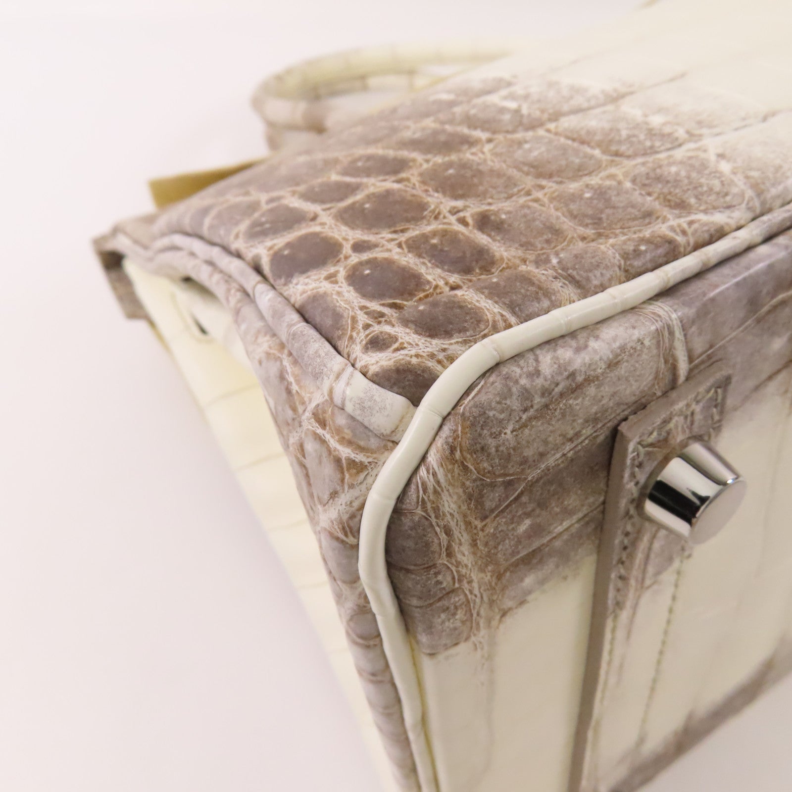 HERMES Niloticus Matt Birkin 30 Himalayan銀扣手挽袋