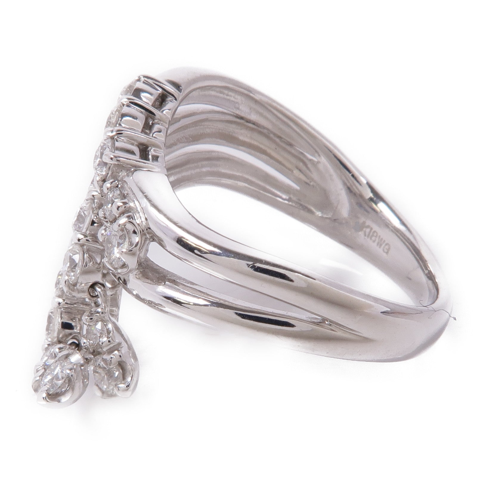 JEWELRY Diamond Ring 18K White Gold US#6.75