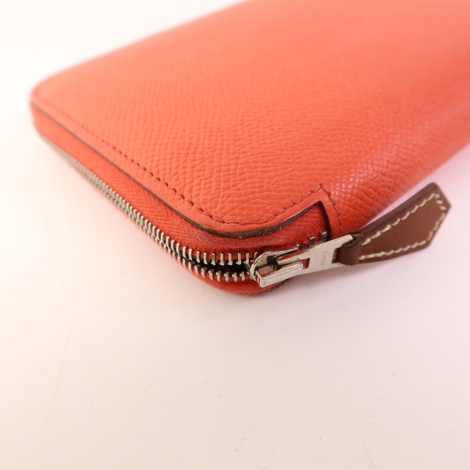 HERMES Epsom皮革Silk'In Long Wallet銀扣長錢包Rose Jaipur