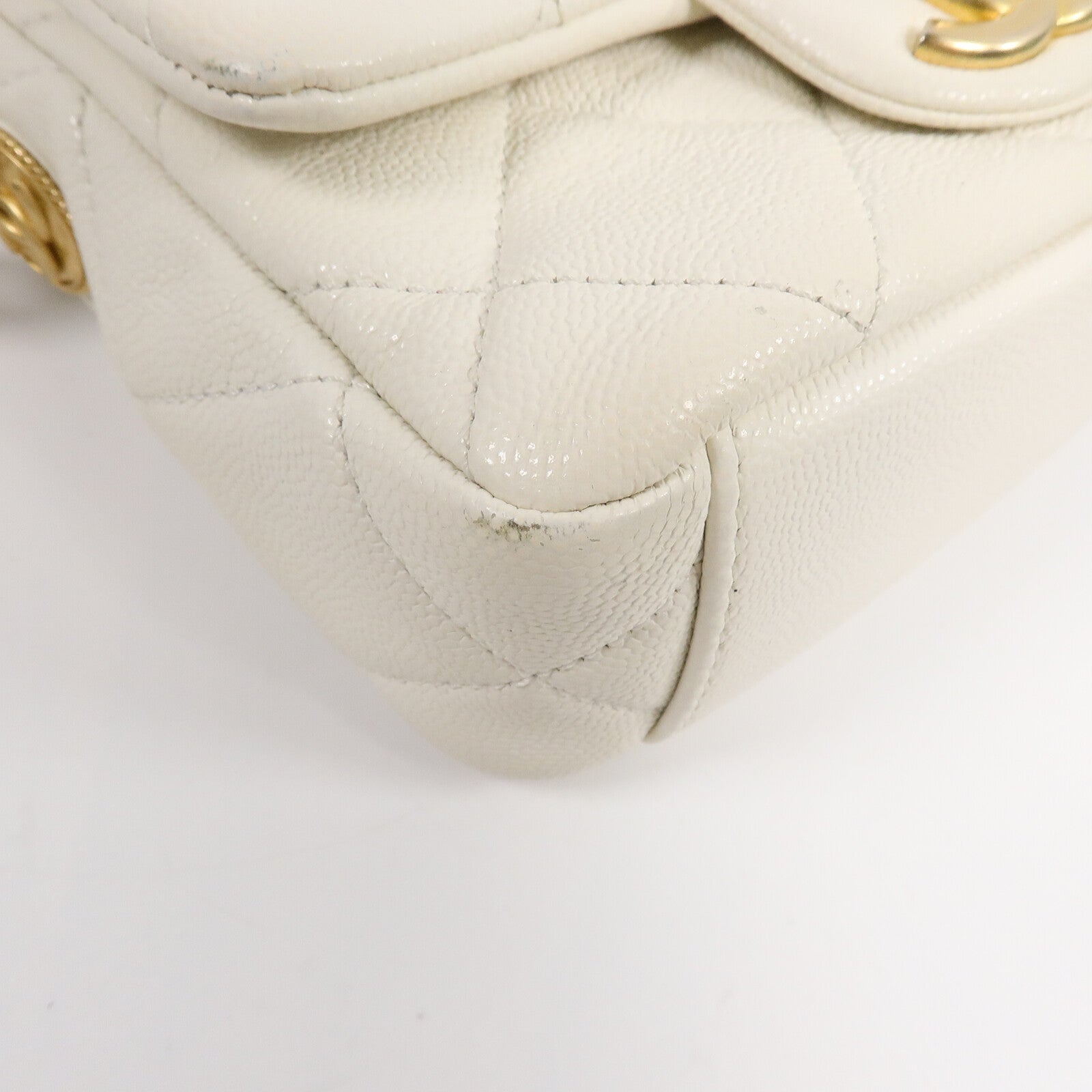CHANEL 牛皮皮革Mini Coins Flap鏈帶肩背袋