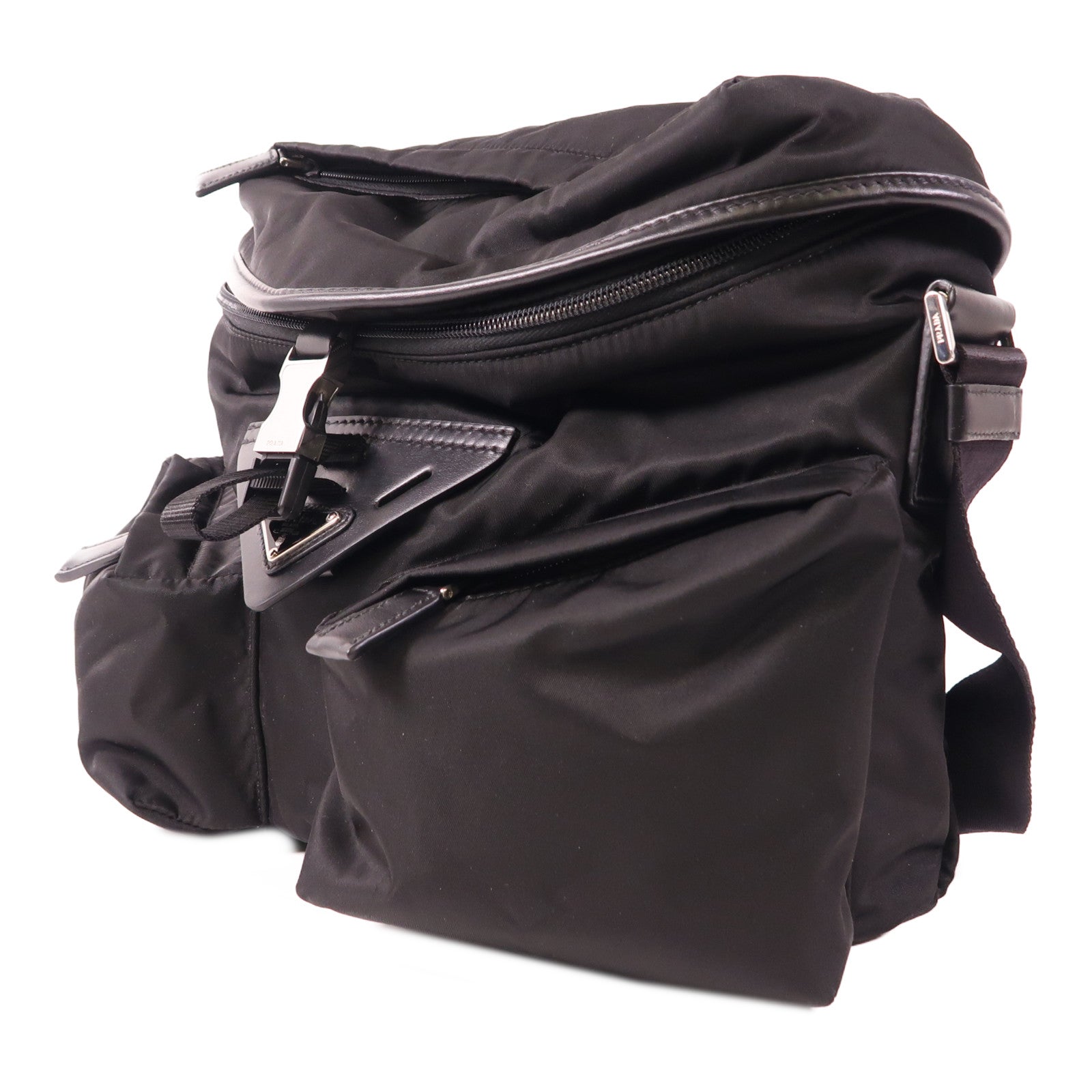 PRADA 尼龍Shoulder Bag銀扣肩背袋