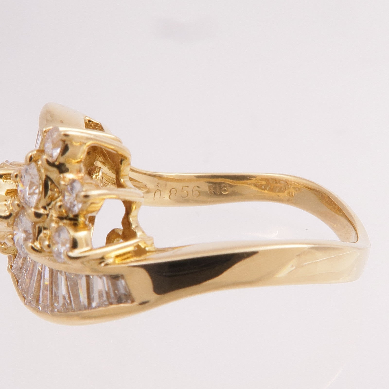 JEWELRY 【激減優惠】18K黃金Diamond Ring鑽石戒指US#5.25