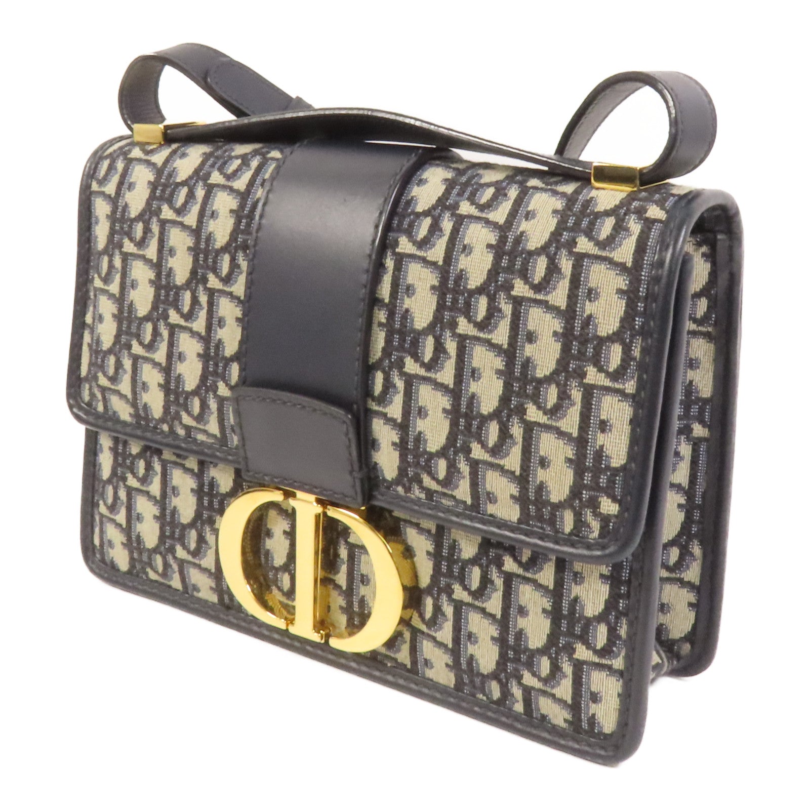 Dior 帆布Montaigne 30金扣肩背袋