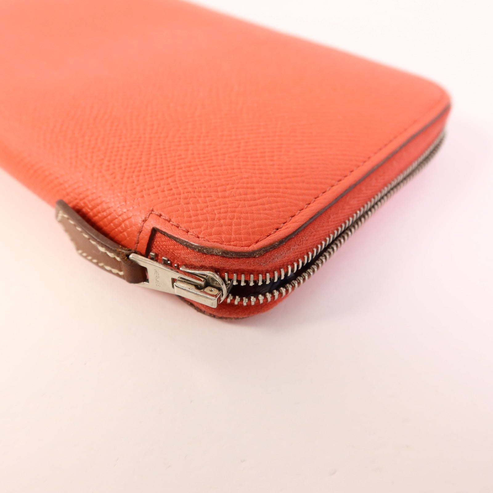 HERMES Epsom皮革Silk'In Long Wallet銀扣長錢包Rose Jaipur