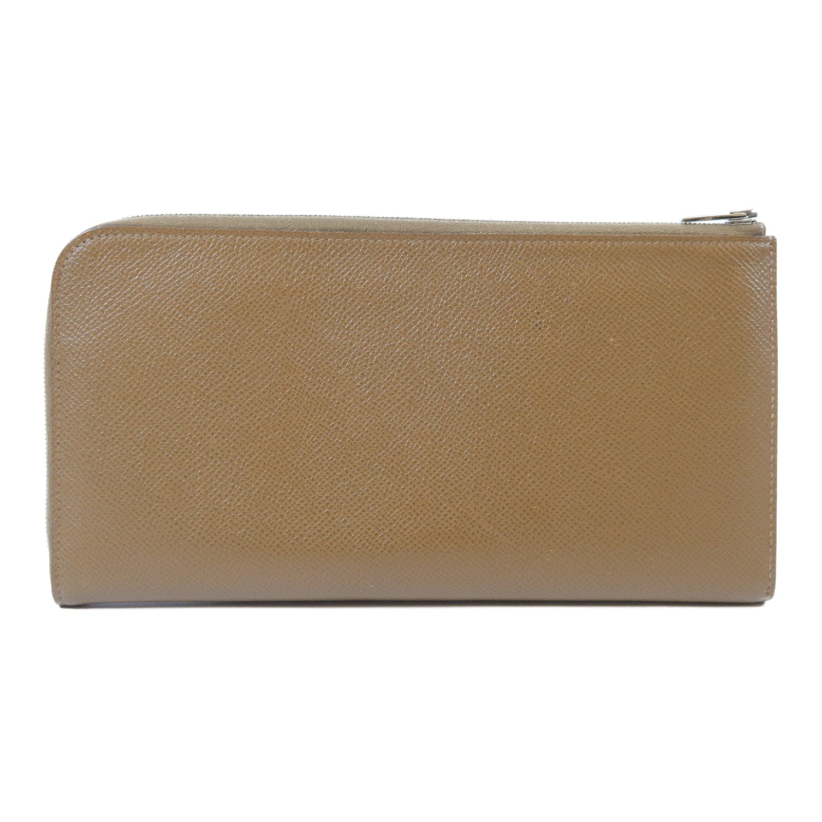 HERMES 【激減優惠】Epsom皮革Pouch Long Wallet銀扣長錢包啡色/藍色