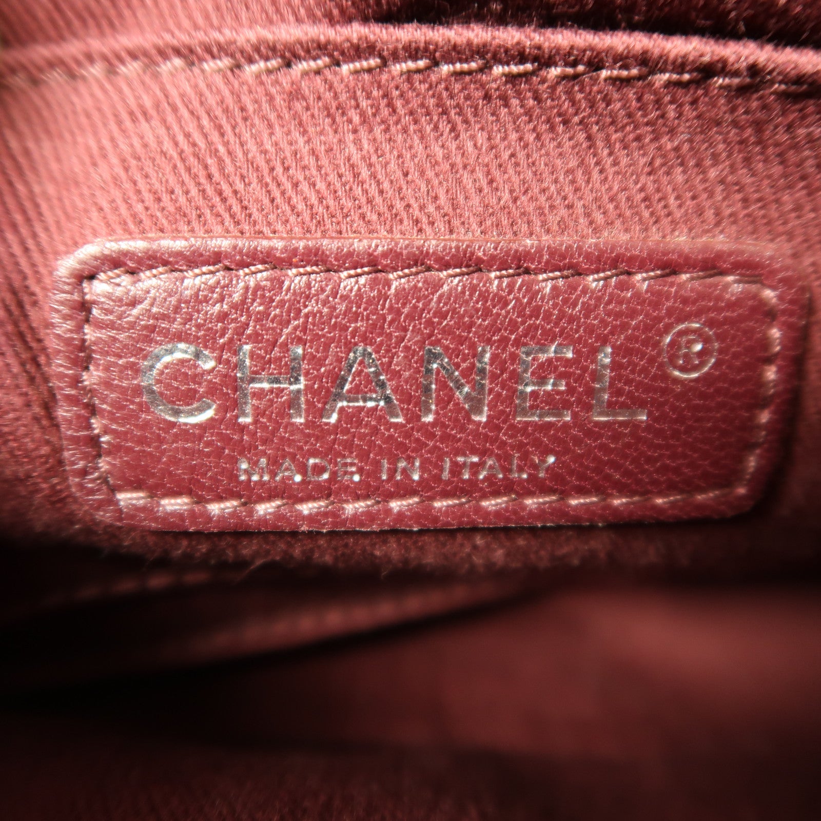 CHANEL 牛皮皮革Chain Shoulder Bag銀扣肩背袋