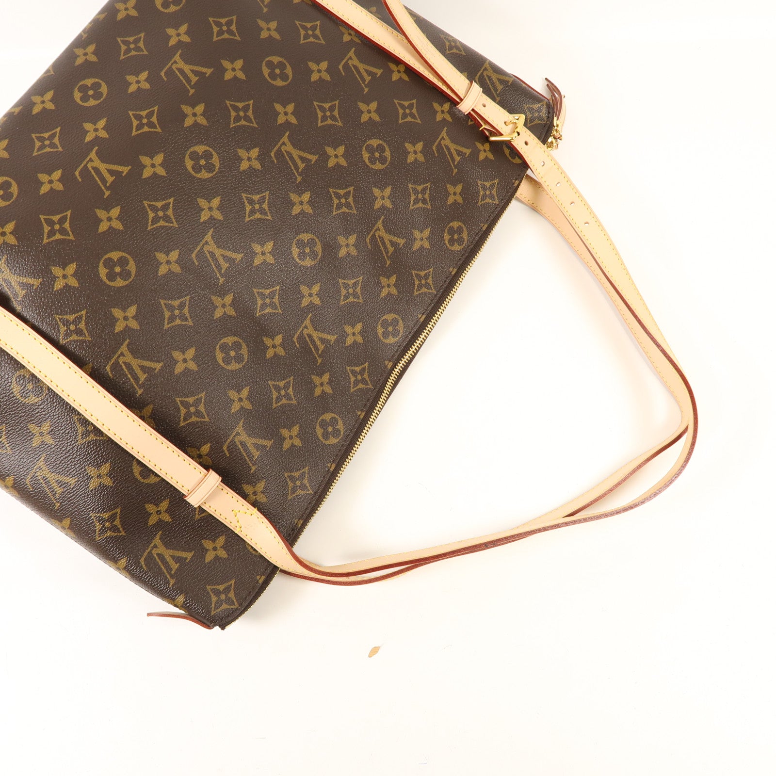 LOUIS VUITTON Monogram Tuileries金扣肩背袋棕色