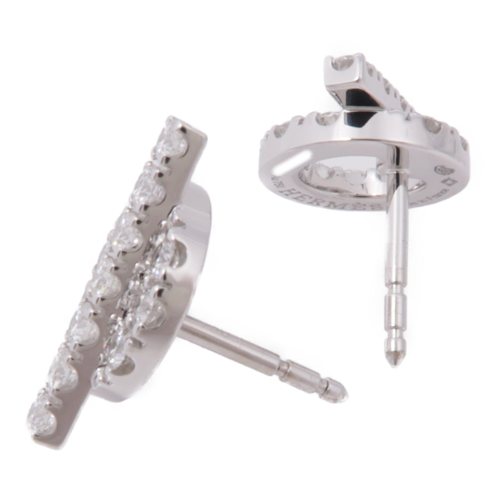 HERMES 18K白金Finesse Earrings鑽石耳環