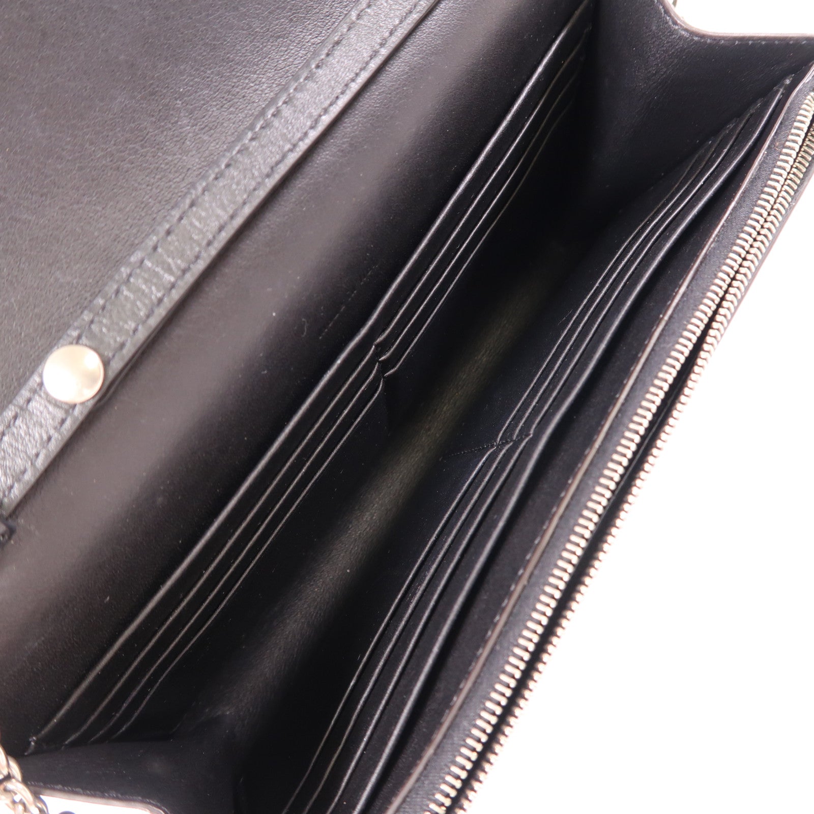 CELINE 牛皮皮革Chain Shoulder銀扣鏈帶肩背袋