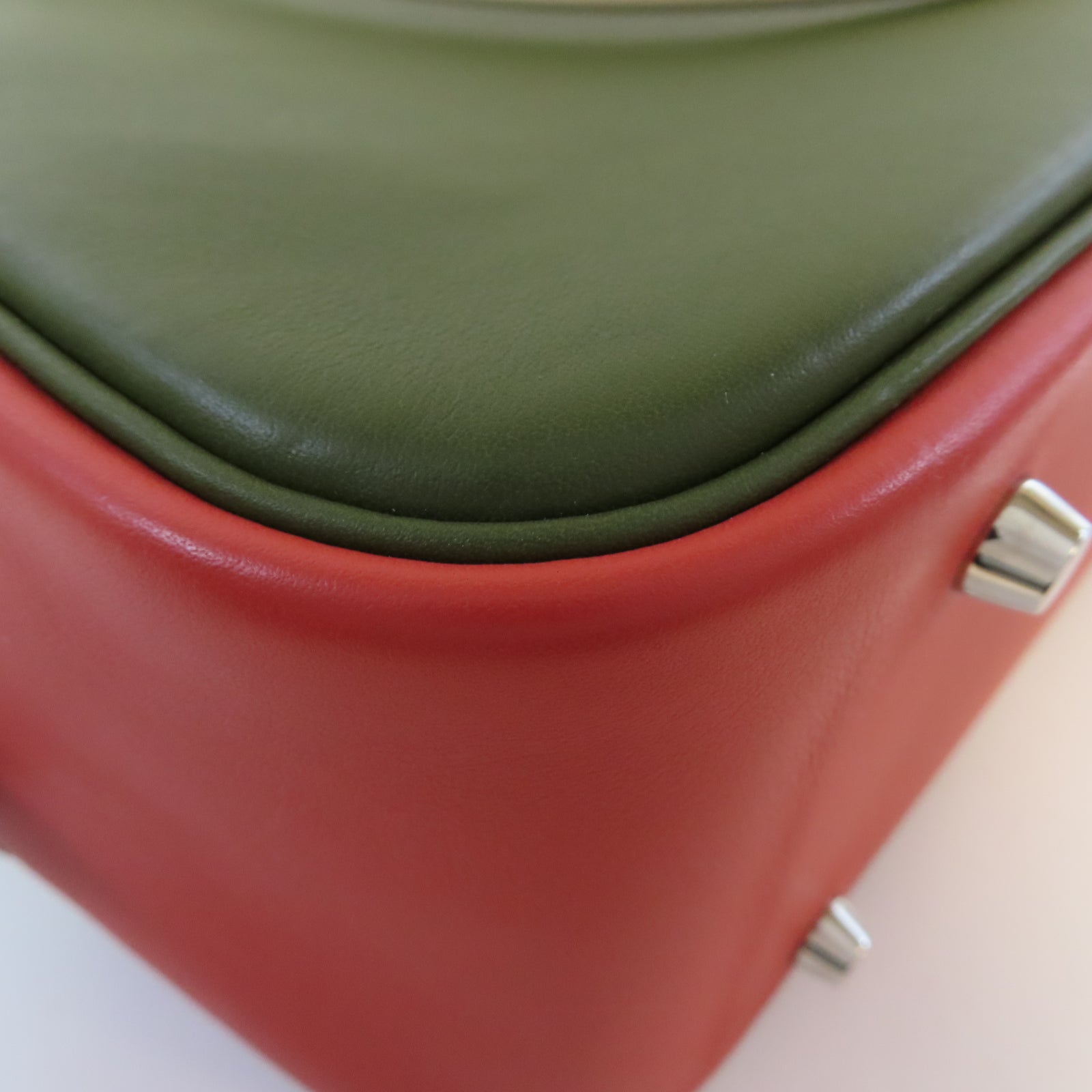 HERMES Swift皮革Arlequin Plume 32銀扣手挽袋彩色
