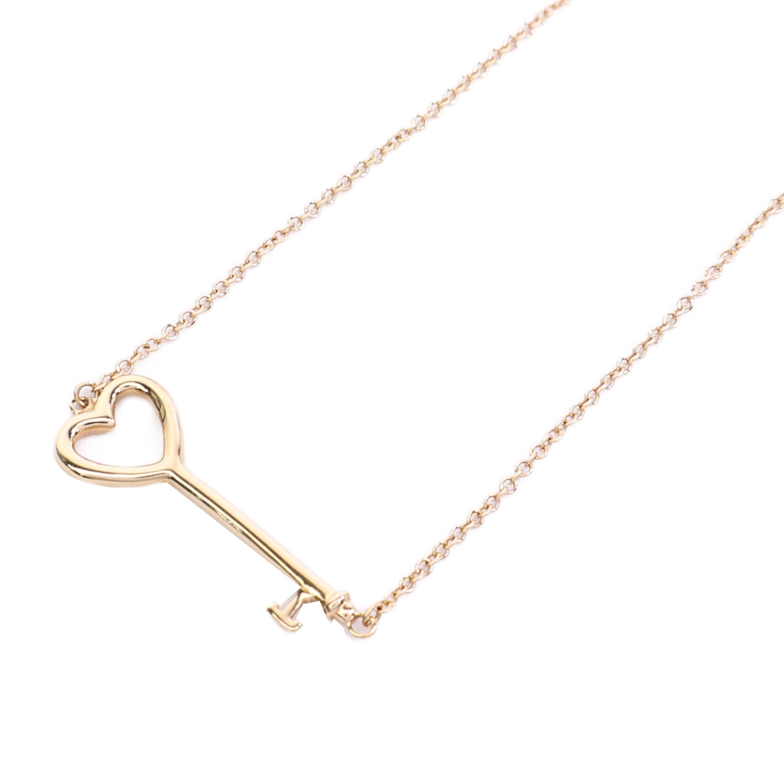 TIFFANY＆CO 18K玫瑰金Heart Key Necklace項鍊