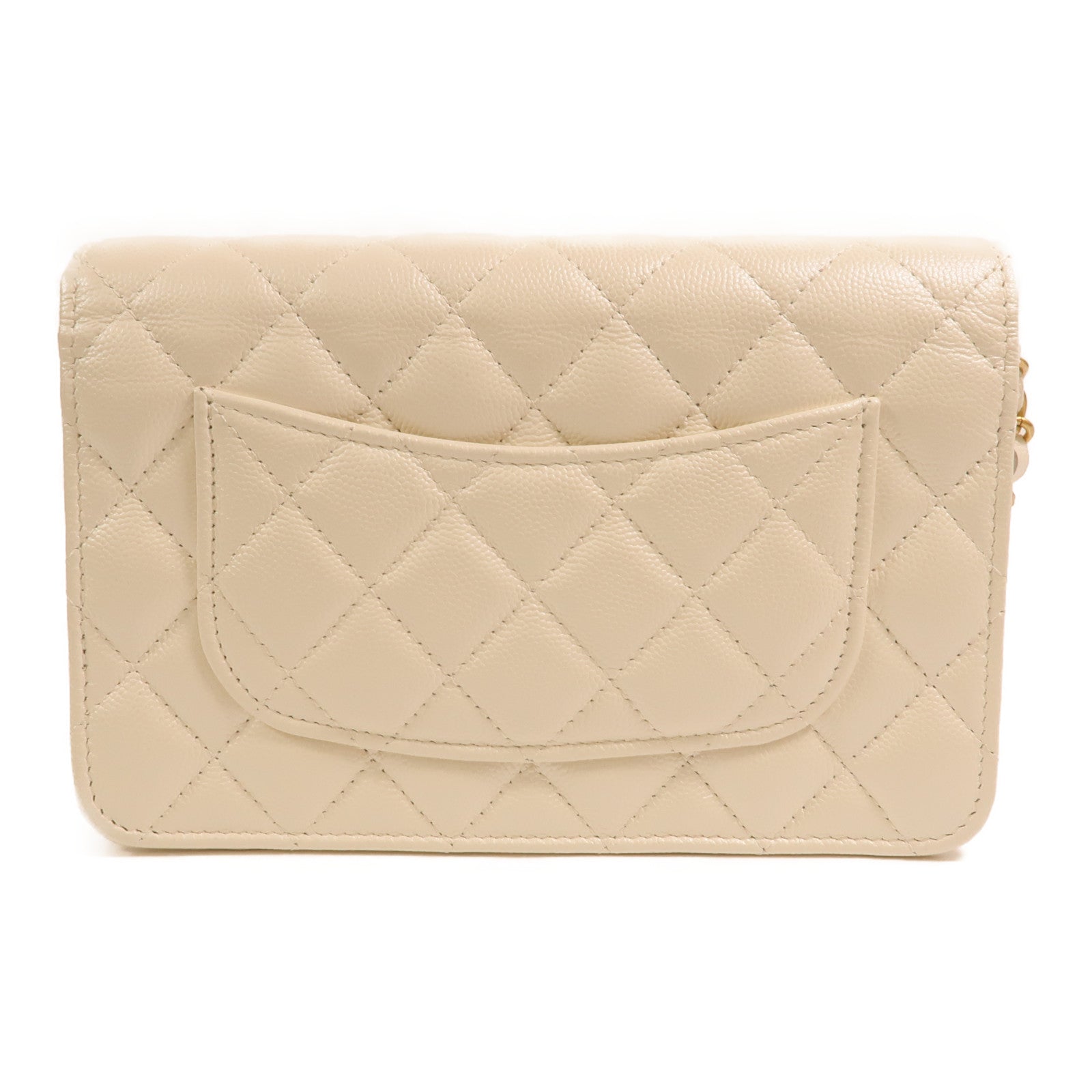 CHANEL 牛皮皮革WOC Wallet On Chain金扣鏈帶肩背袋
