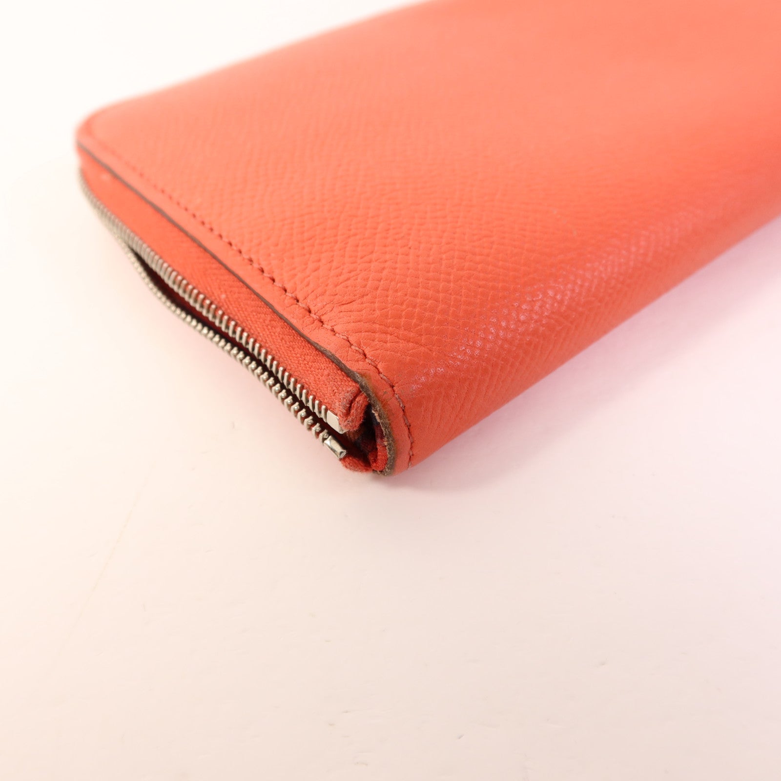 HERMES Epsom皮革Silk'In Long Wallet銀扣長錢包Rose Jaipur