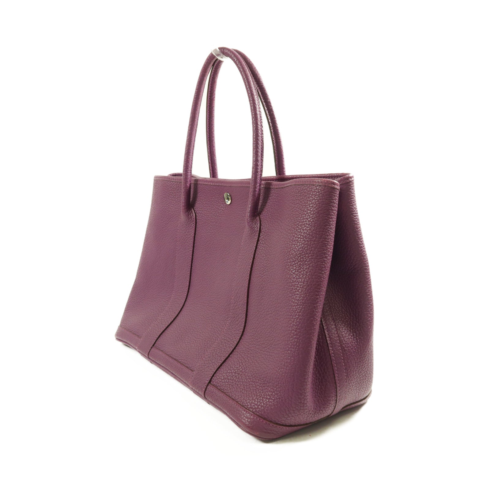 HERMES 【激減優惠】Negonda皮革GardenParty PM銀扣手挽袋Anemone