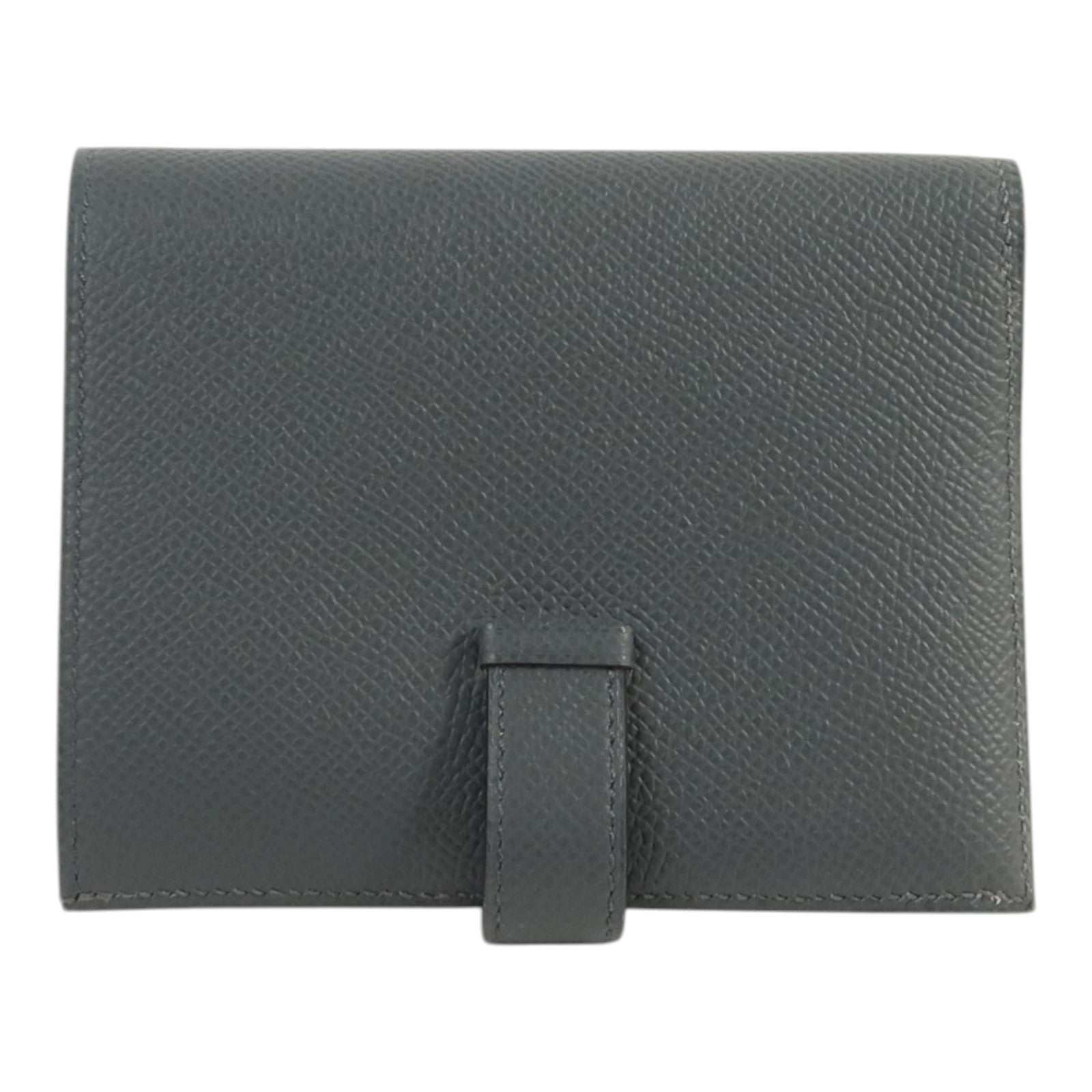 HERMES Epsom皮革Bearn Wallet銀扣錢包Grie Misty