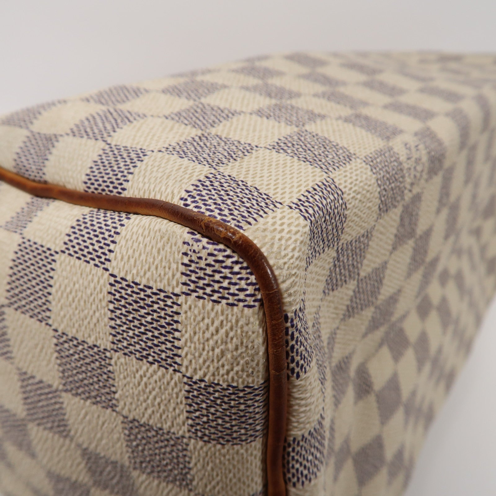 LOUIS VUITTON 【激減優惠】Damier Azur Speedy 30金扣手挽袋米色