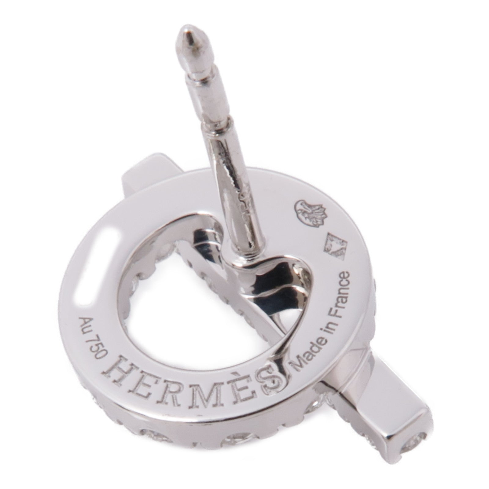 HERMES 18K白金Finesse Earrings鑽石耳環