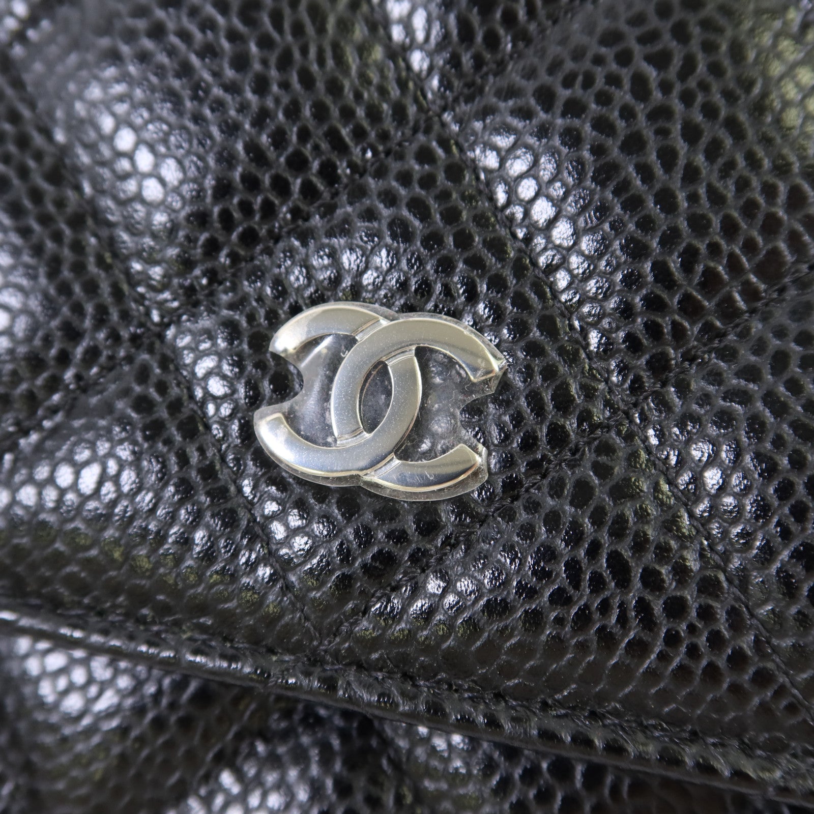 CHANEL 牛皮皮革WOC Wallet On Chain銀扣鏈帶肩背袋