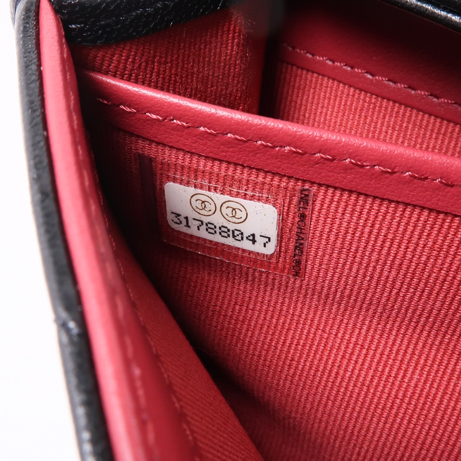 CHANEL 羊皮皮革C19 Long Wallet金扣長錢包黑色