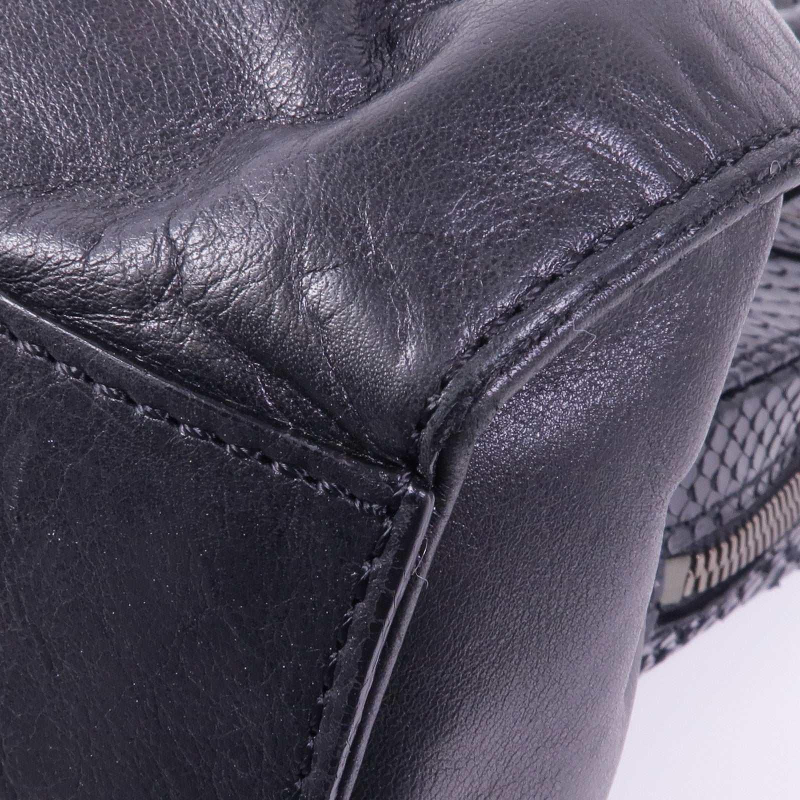 Valentino 牛皮皮革/蛇皮皮革Hand Bag手挽袋