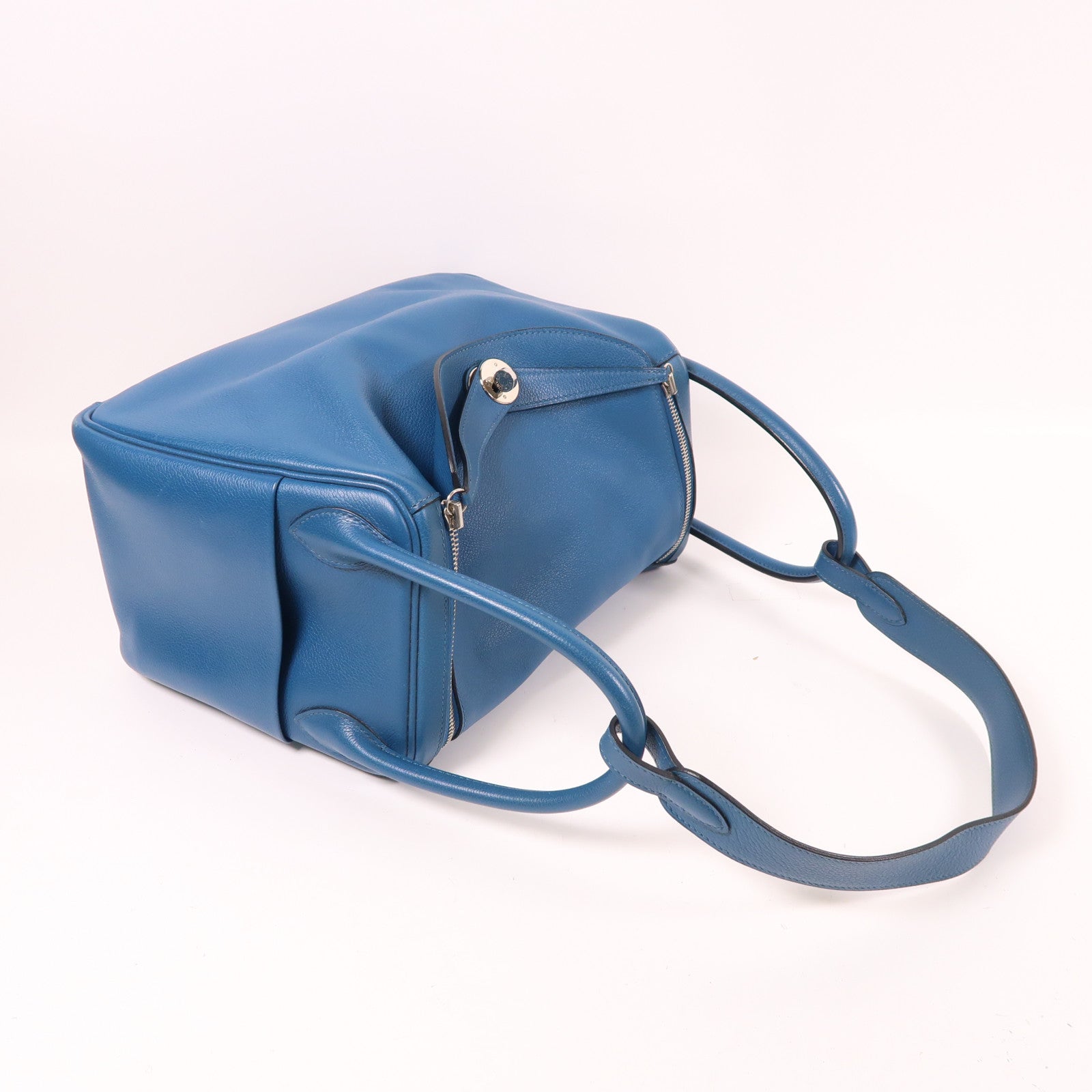 HERMES PHW Lindy 30 2 Way Shoulder Bag Evercolor Leather Colvert