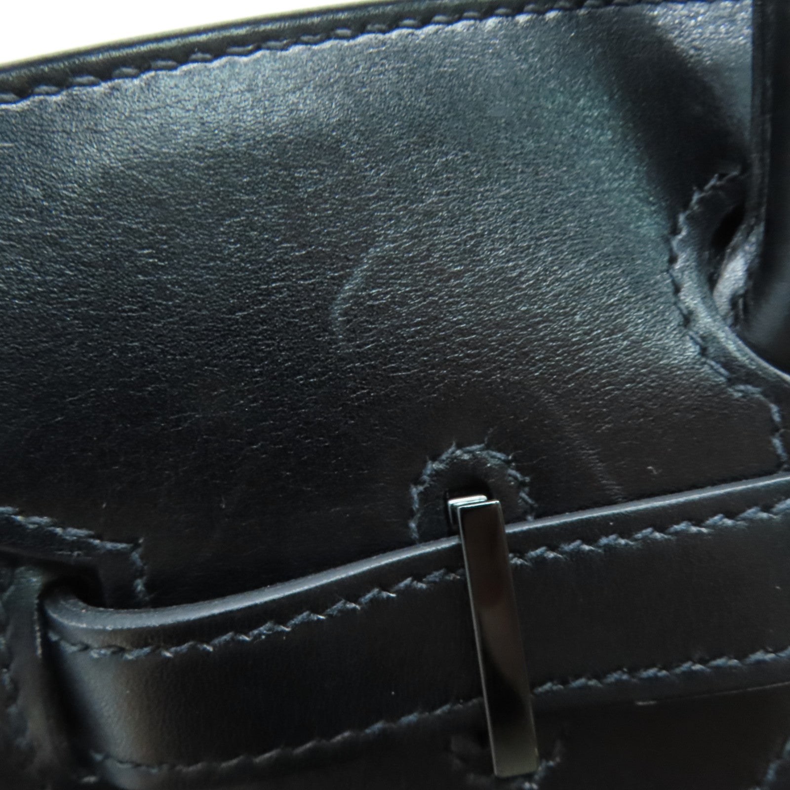 HERMES Box Calf皮革Birkin 30 So Black手挽袋黑色