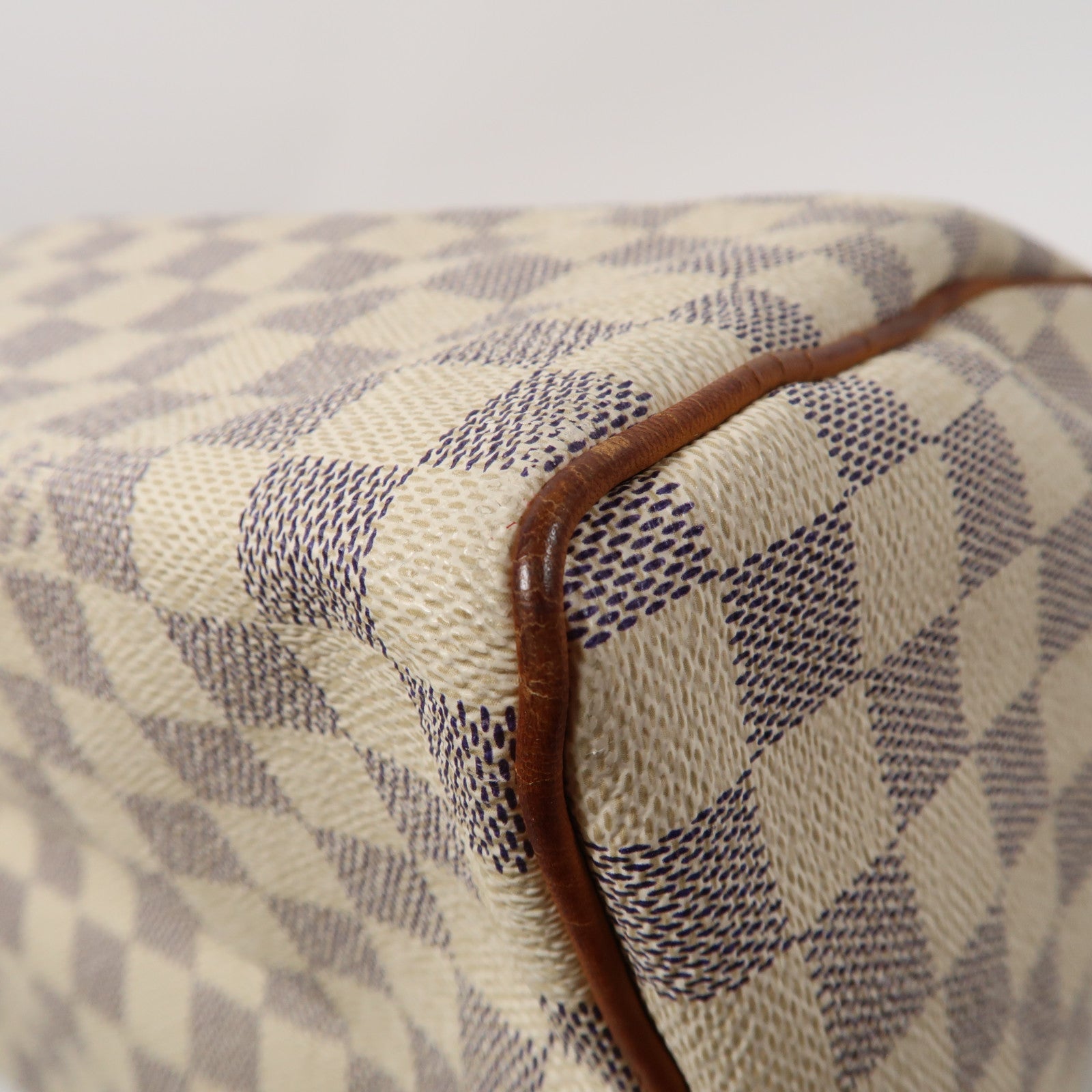 LOUIS VUITTON 【激減優惠】Damier Azur Speedy 30金扣手挽袋米色