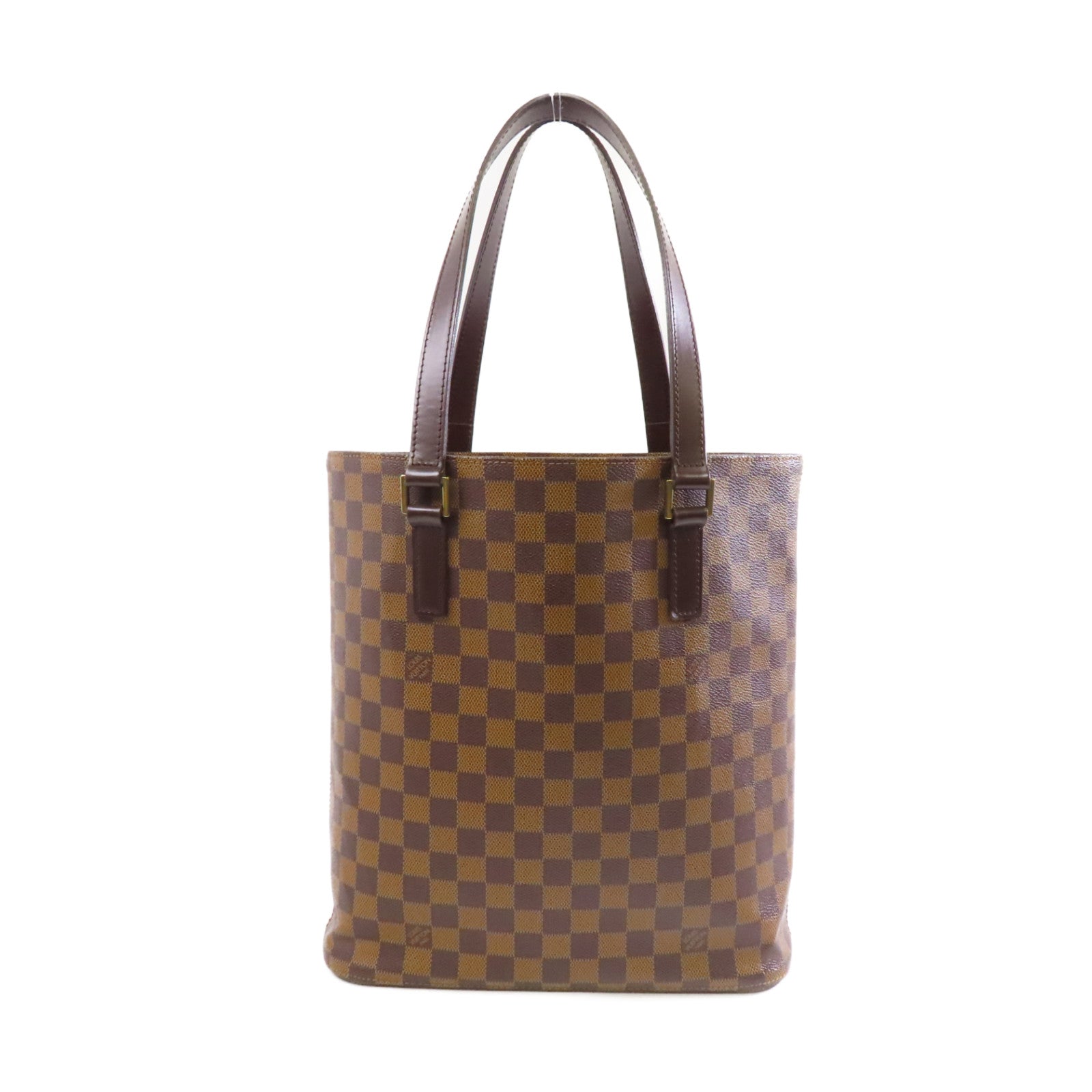 LOUIS VUITTON Damier Vavin GM金扣手挽袋棕色