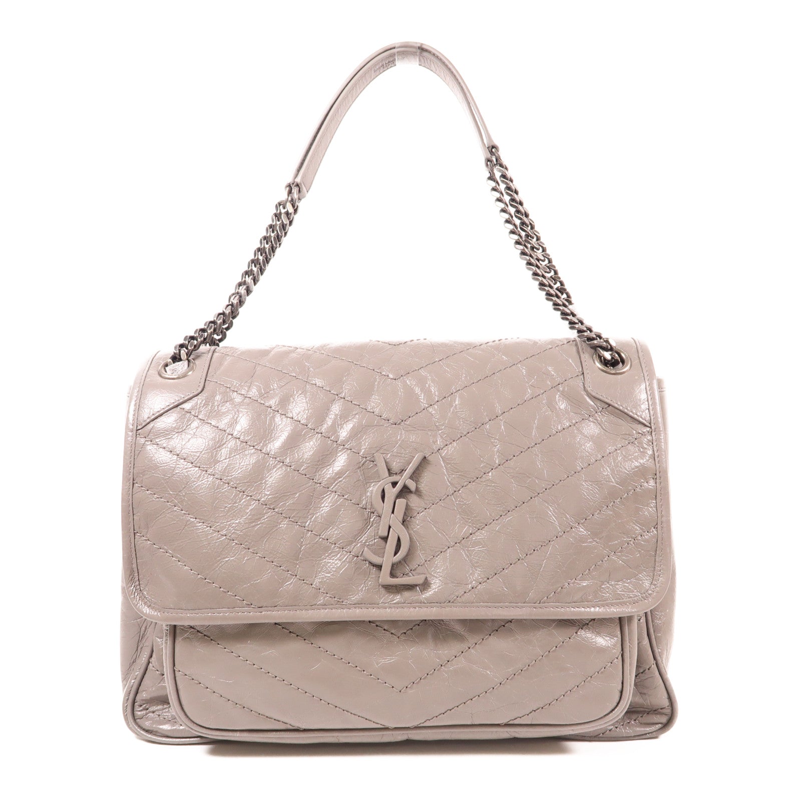 SAINT LAURENT 牛皮皮革Niki Large銀扣肩背袋