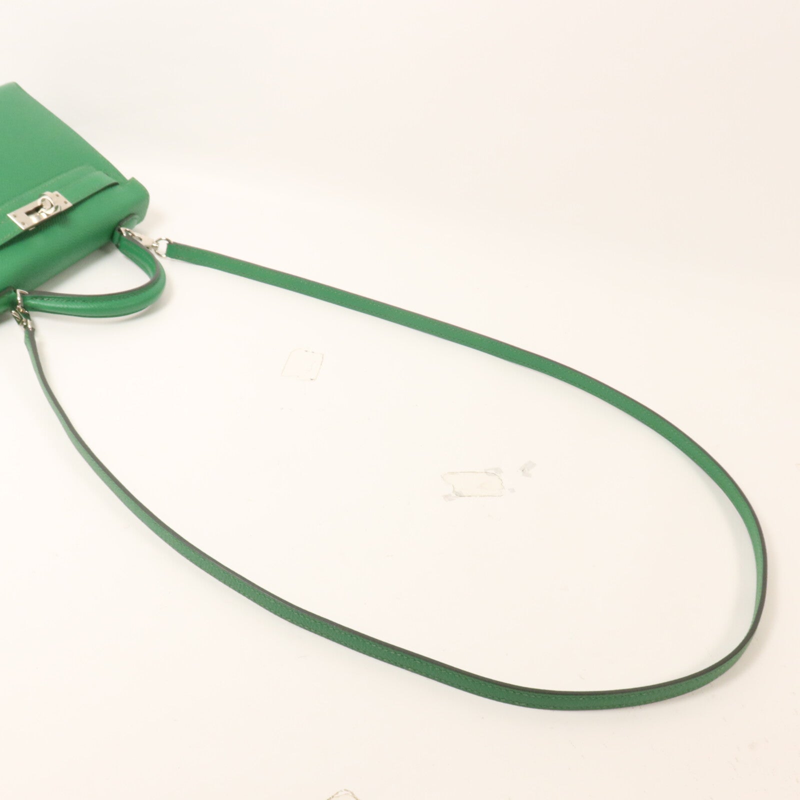HERMES Epsom皮革Mini Kelly II手挽肩背兩用袋Cactus/PailleCactus/Paille