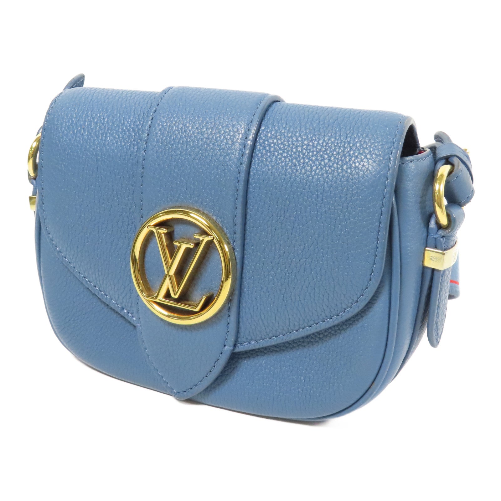 LOUIS VUITTON 牛皮皮革Pont 9 Soft PM金扣肩背袋