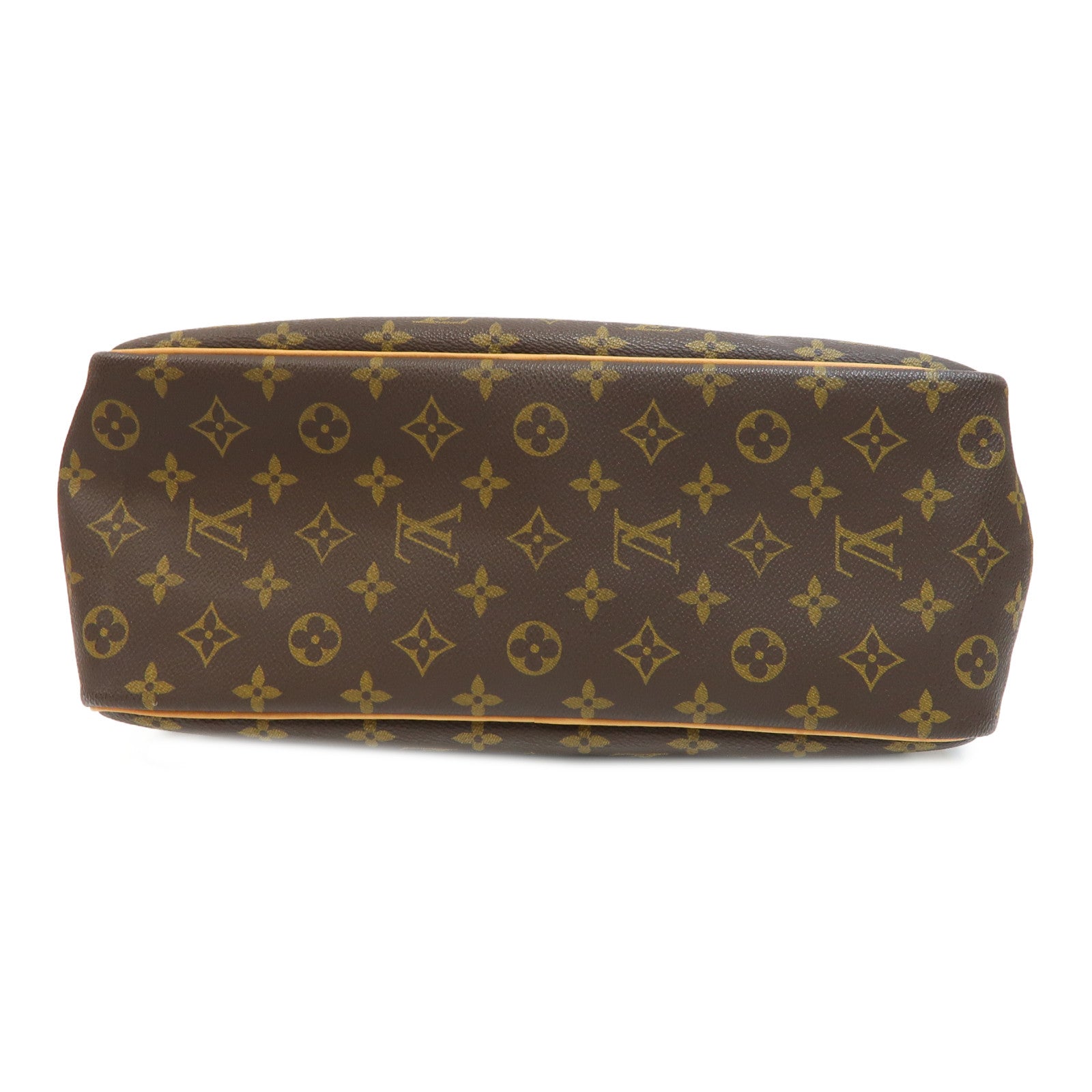 LOUIS VUITTON Monogram Deauville金扣手挽袋啡色