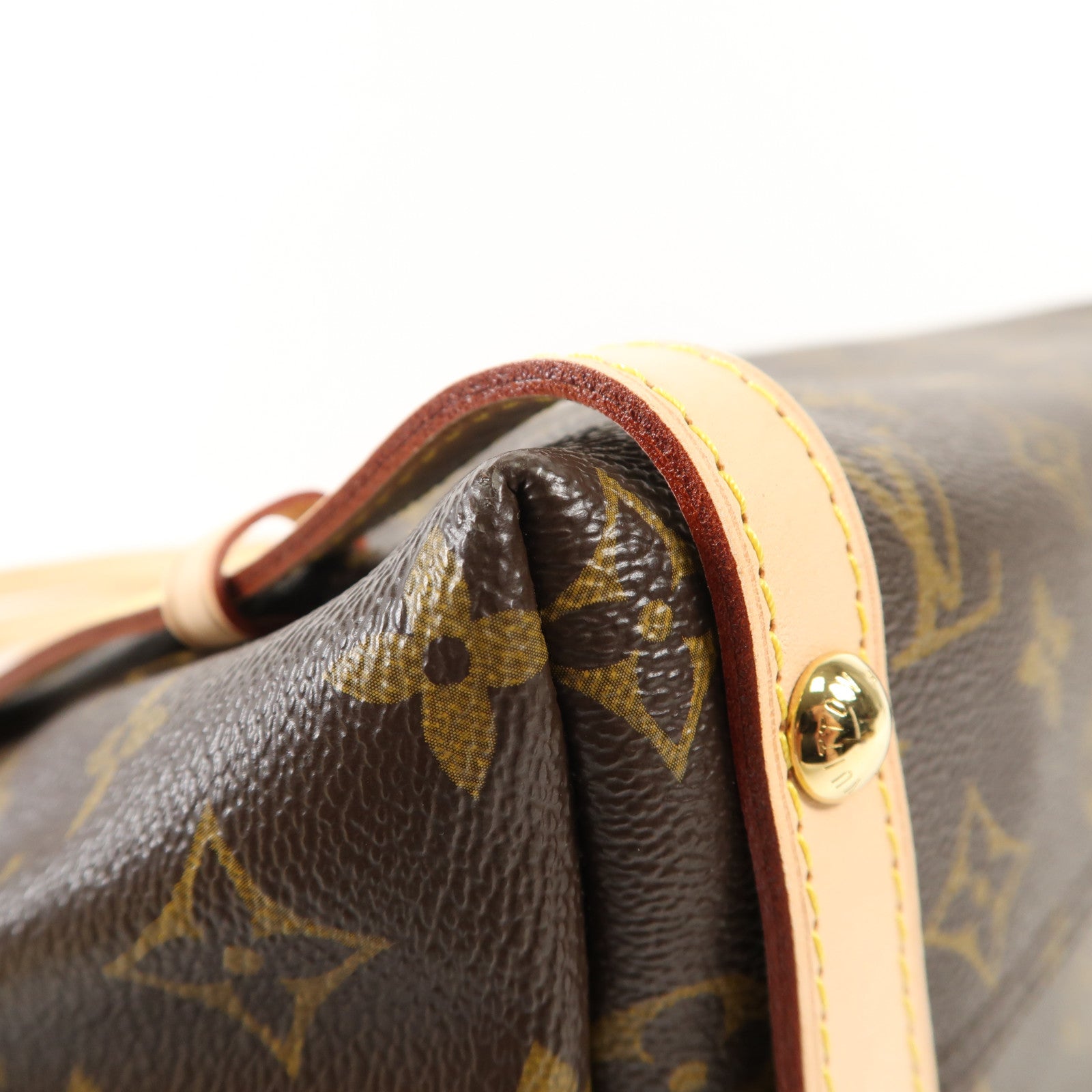 LOUIS VUITTON Monogram Tuileries金扣肩背袋棕色