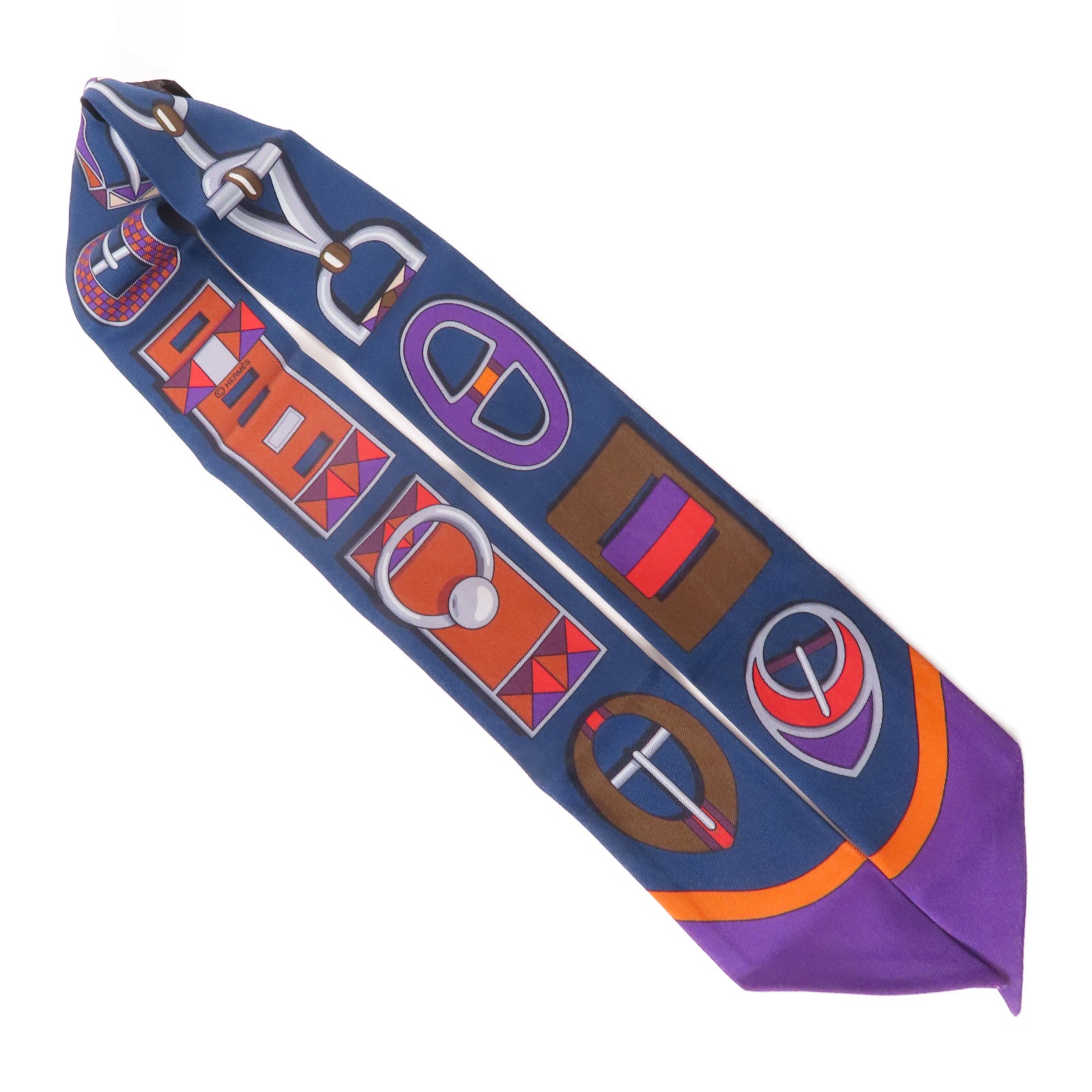 HERMES 絲質Twilly絲巾