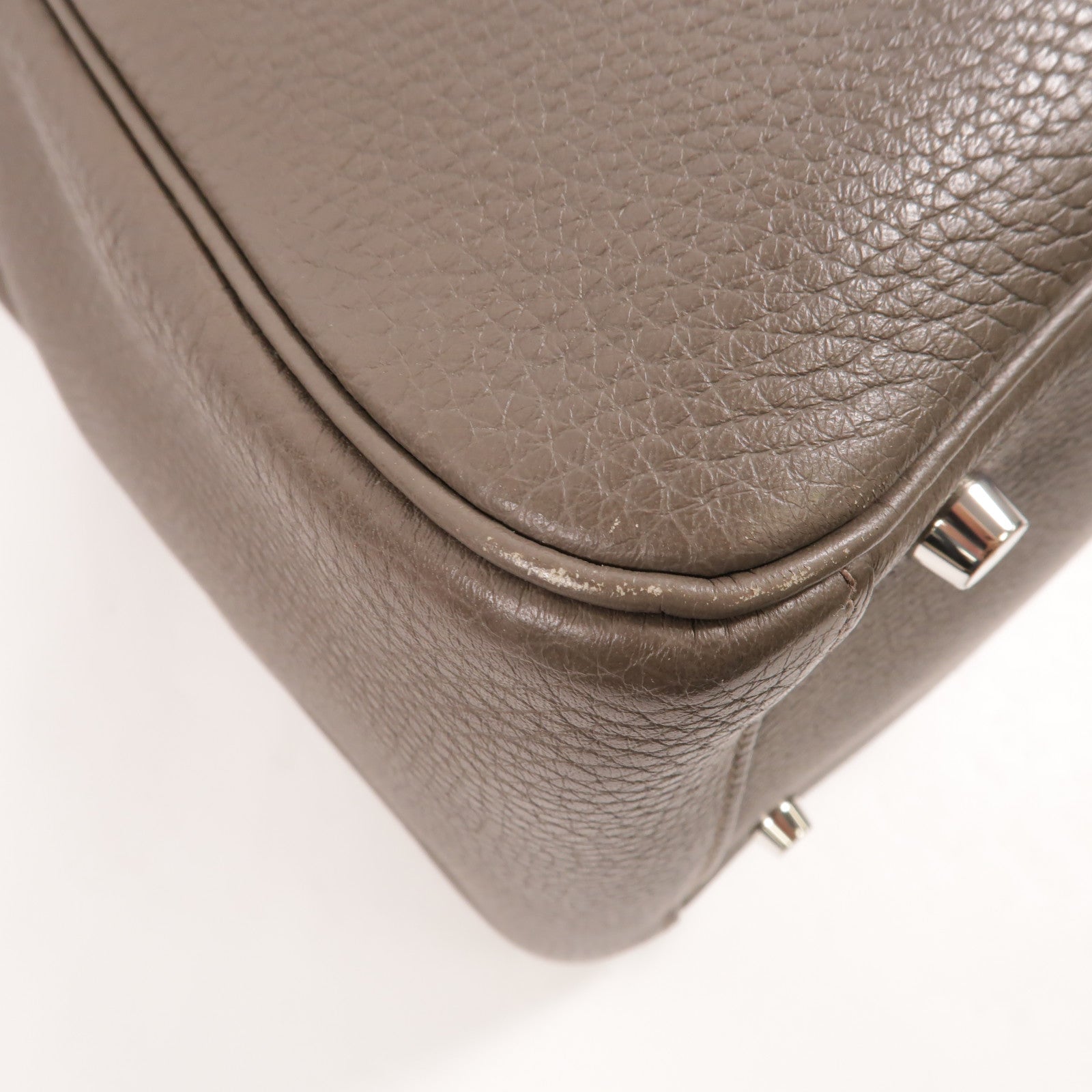 HERMES Clemence皮革Lindy 30手挽肩背兩用袋Etain
