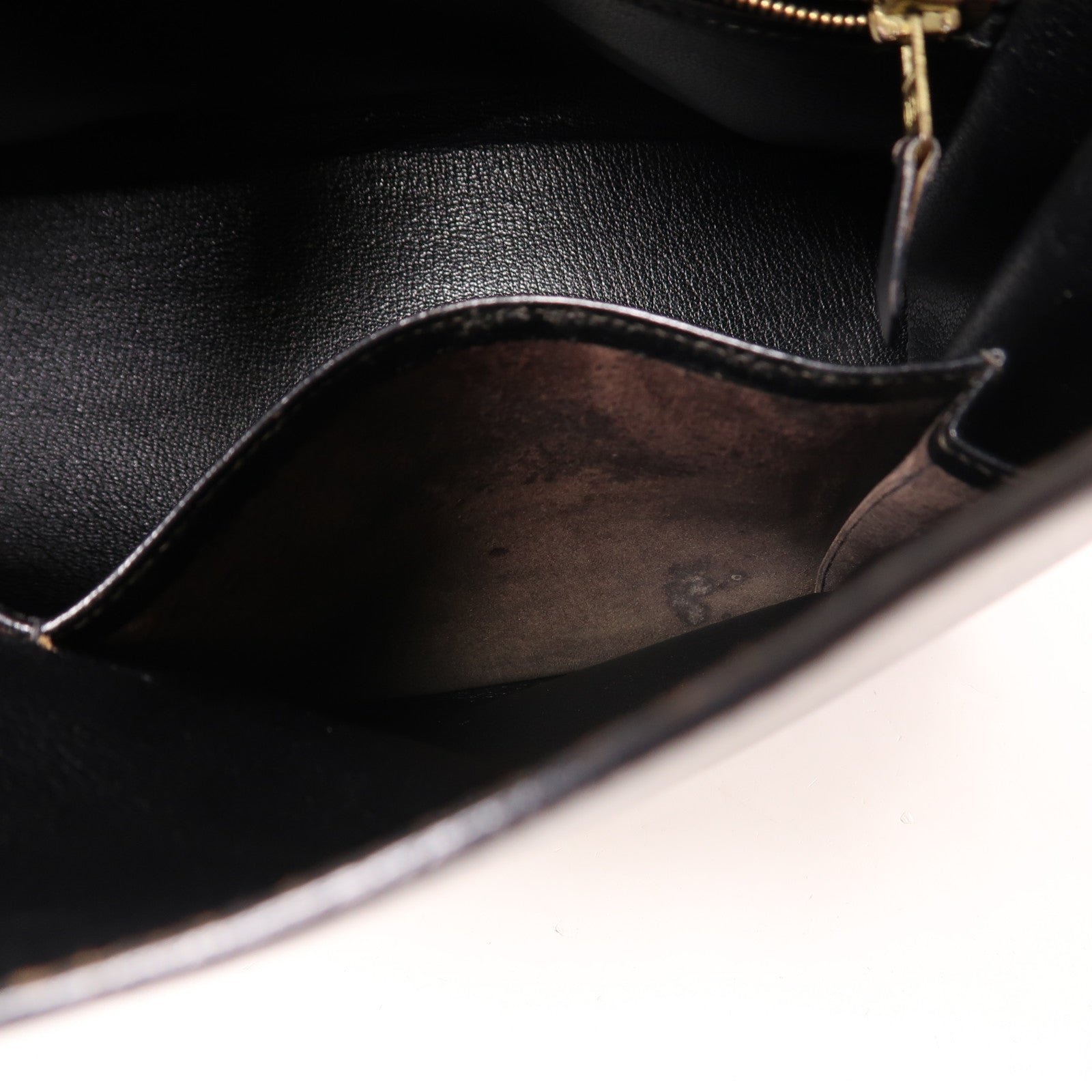 HERMES Box皮革Vintage Kelly 35手挽袋Noir