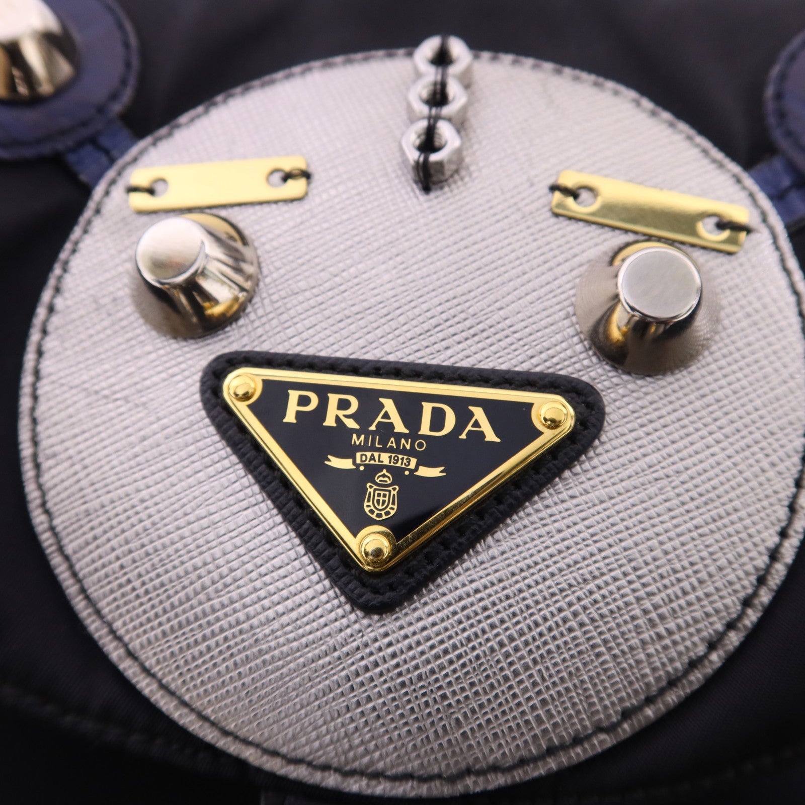 PRADA 尼龍Robot Rucksack銀扣背包1BZ032
