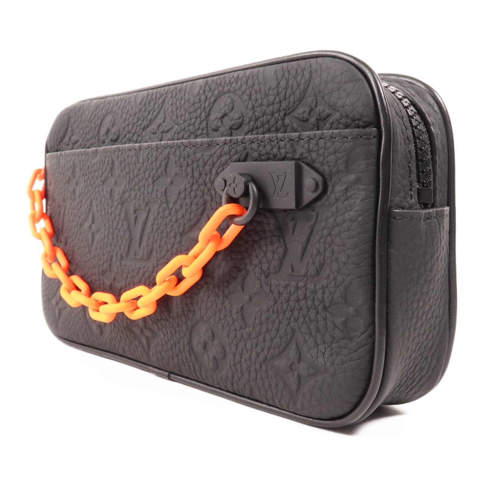 LOUIS VUITTON Monogram Taurillon Solar Ray Soft Pochette Volga