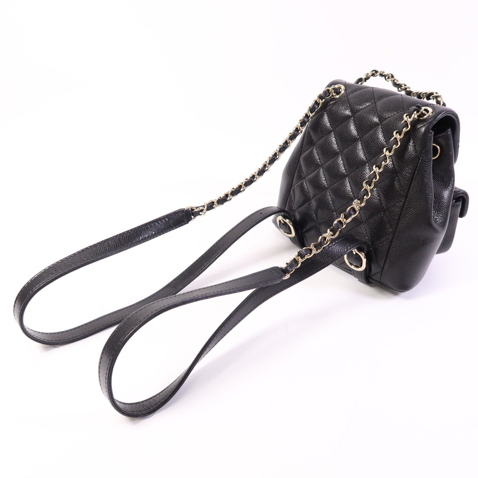 CHANEL 牛皮皮革Duma Backpack金扣背包