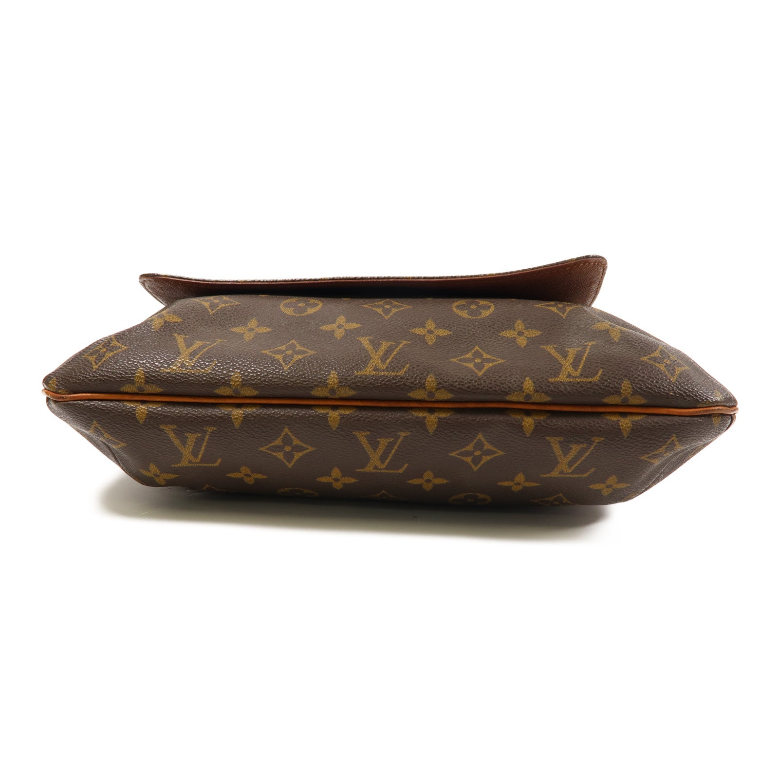 LOUIS VUITTON Monogram Neverfull MM金扣手挽袋啡色