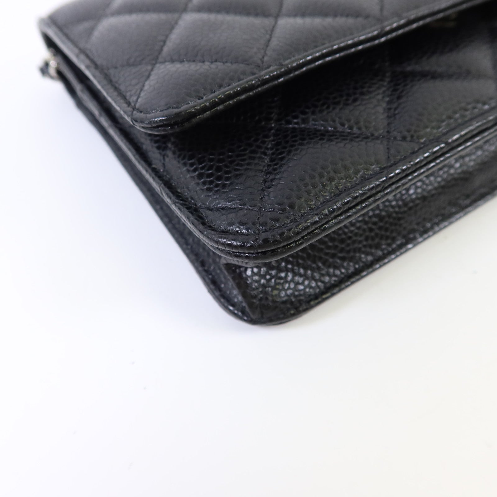 CHANEL 牛皮皮革WOC Wallet On Chain銀扣鏈帶肩背袋