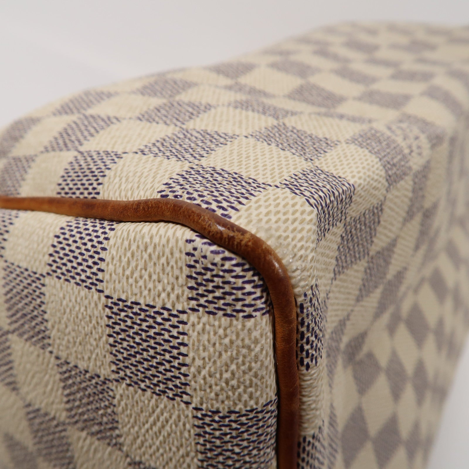 LOUIS VUITTON 【激減優惠】Damier Azur Speedy 30金扣手挽袋米色