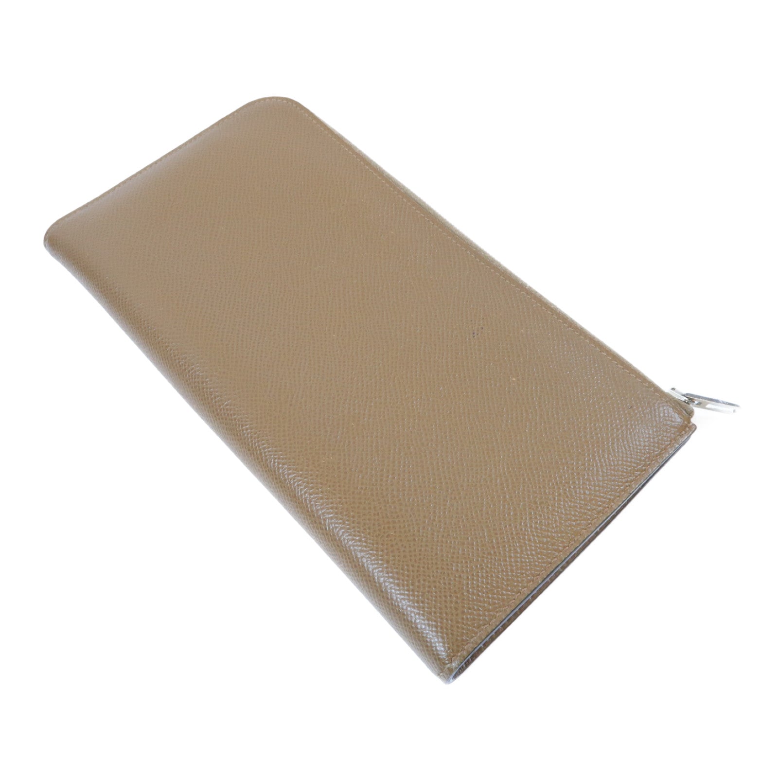 HERMES 【激減優惠】Epsom皮革Pouch Long Wallet銀扣長錢包啡色/藍色