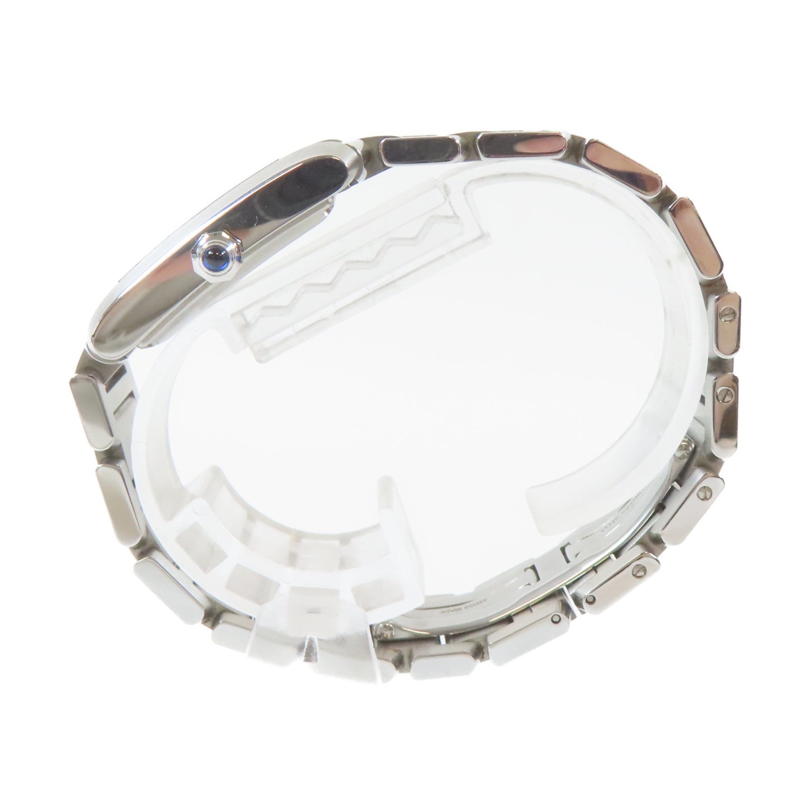 CARTIER Tank Francaise不鏽鋼手錶自動機芯白色#16.5cm