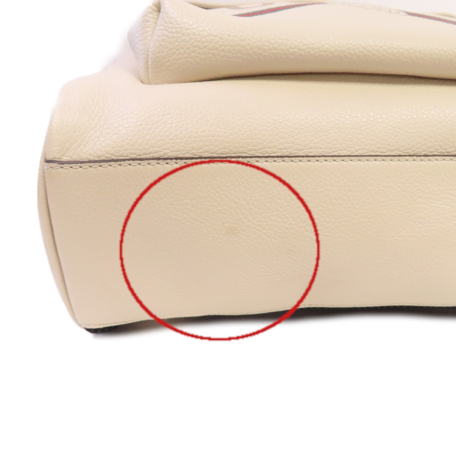 GUCCI 牛皮皮革Backpack背包米白色